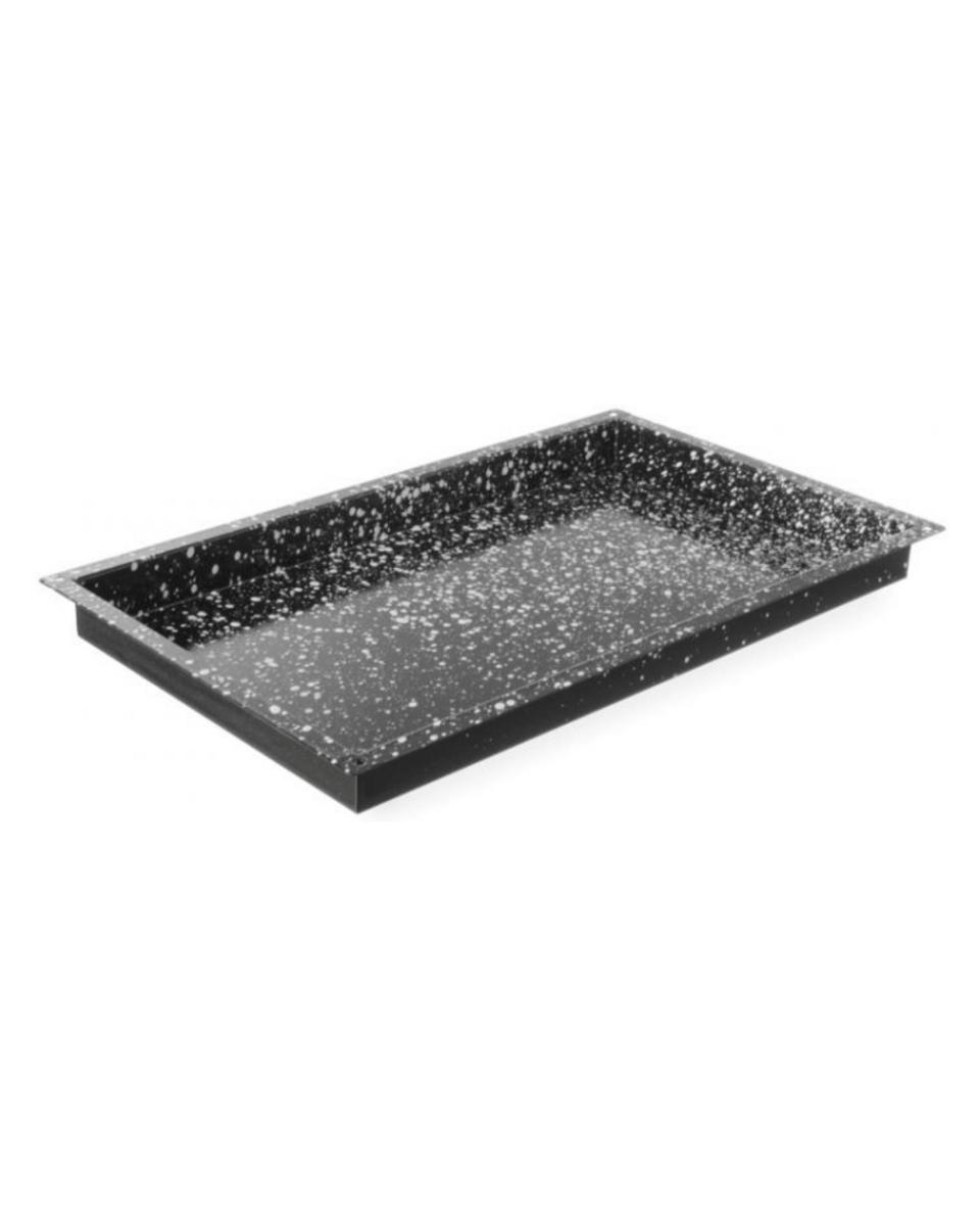 Gastronorm Behälter emailliert - Edelstahl - 53 x 32,5 x (H) 4 cm - Hendi - 890240