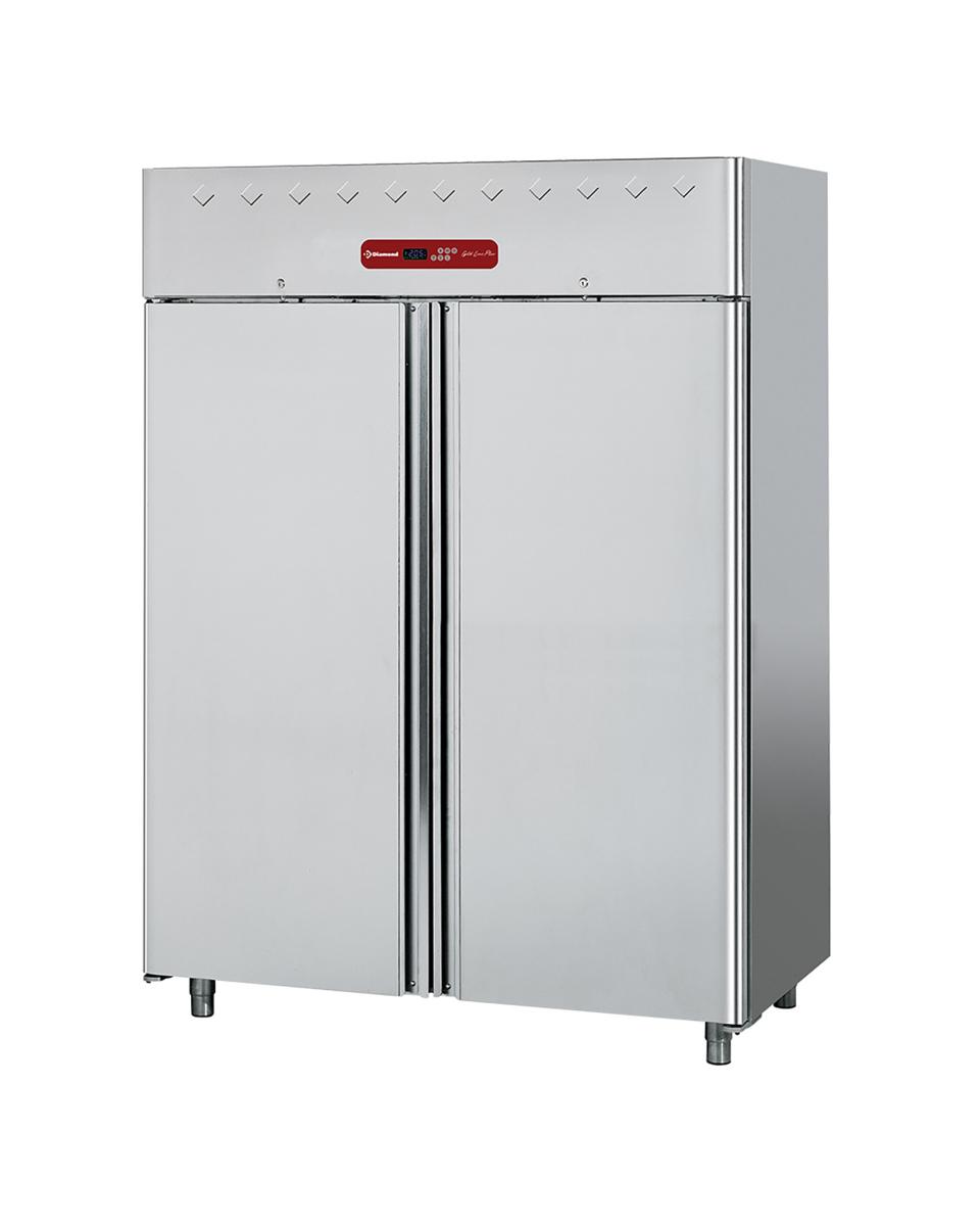 Gastronomie-Kühlschrank - 1400 Liter - 2 Türen - 2/1 GN - H 202,5 x 154 x 82 CM - Edelstahl - Diamond - AD2N/H2-R2