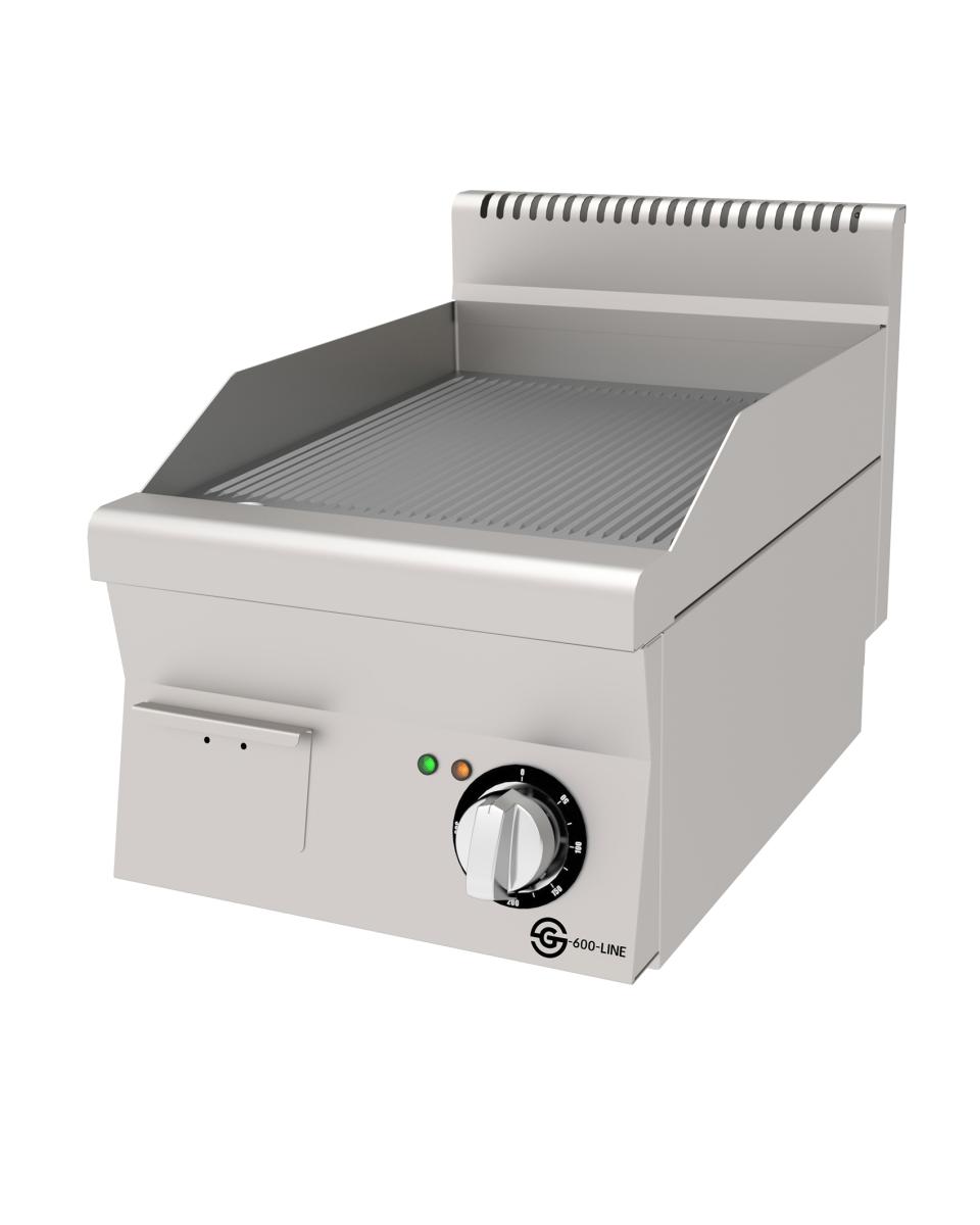 Backblech - Gerippt - Tischmodell - Edelstahl - 400V - B 40 CM - G600 Line