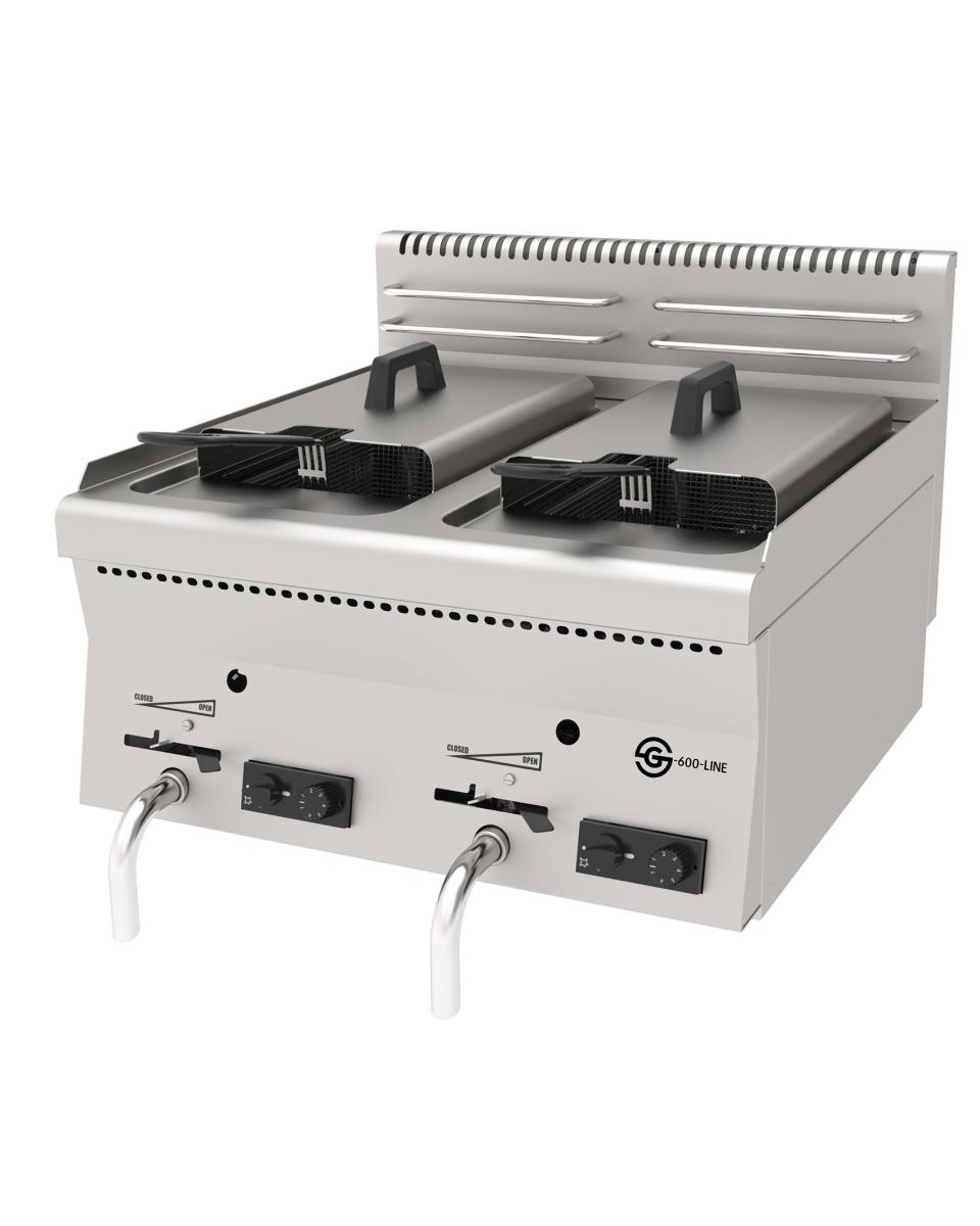 Fritteuse - Gas - Tischgerät - 2 x 8 L - Edelstahl - G600 Line - G-Line