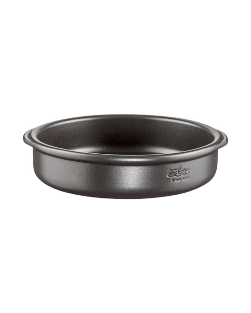 Auflaufform - H 7 cm - 1,5 kg - Ø28 cm - Steingut - Schwarz - 2 Liter - Regas - 540013