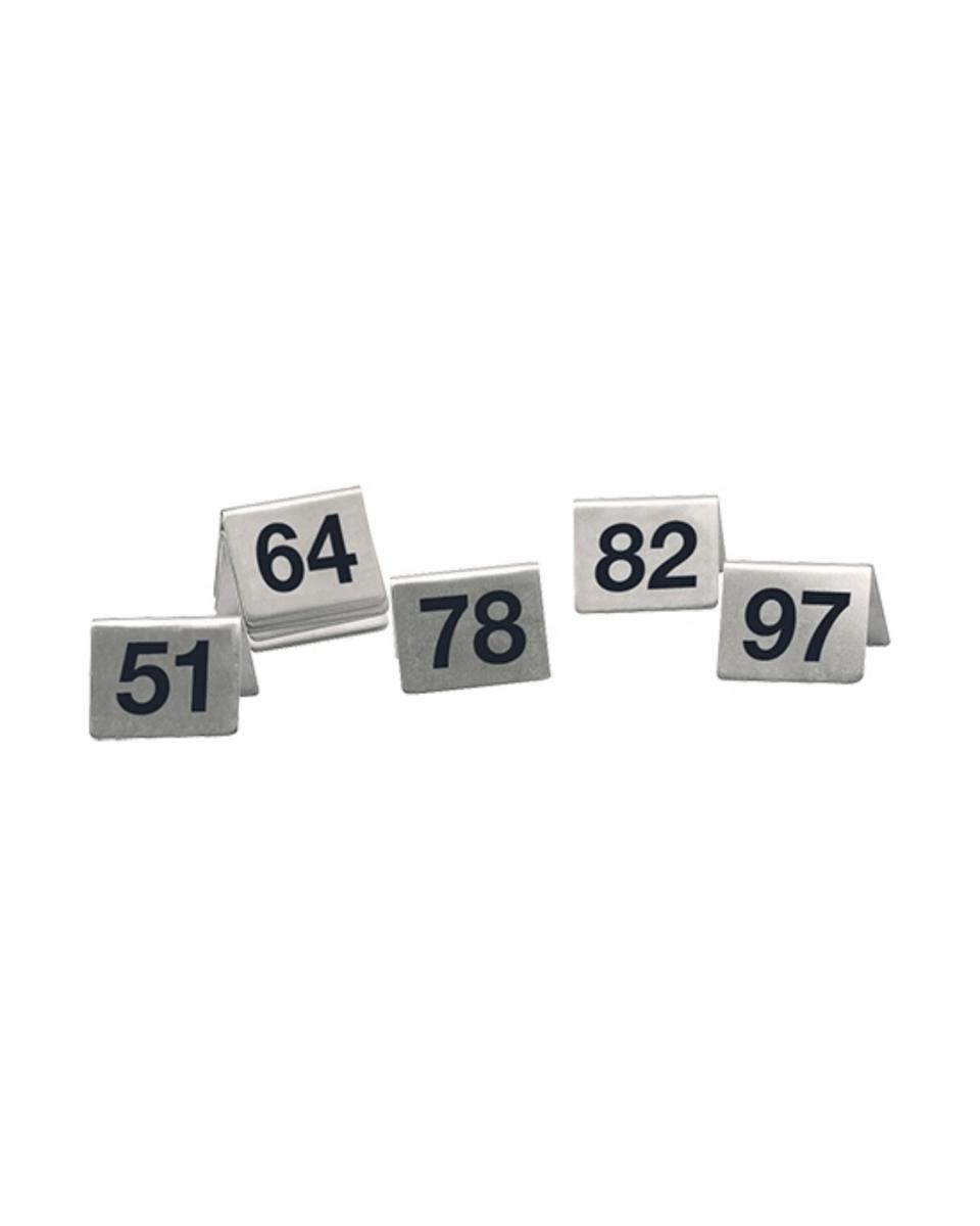 Tischnummern - Nummer 51 bis 100 - Edelstahl - 705055