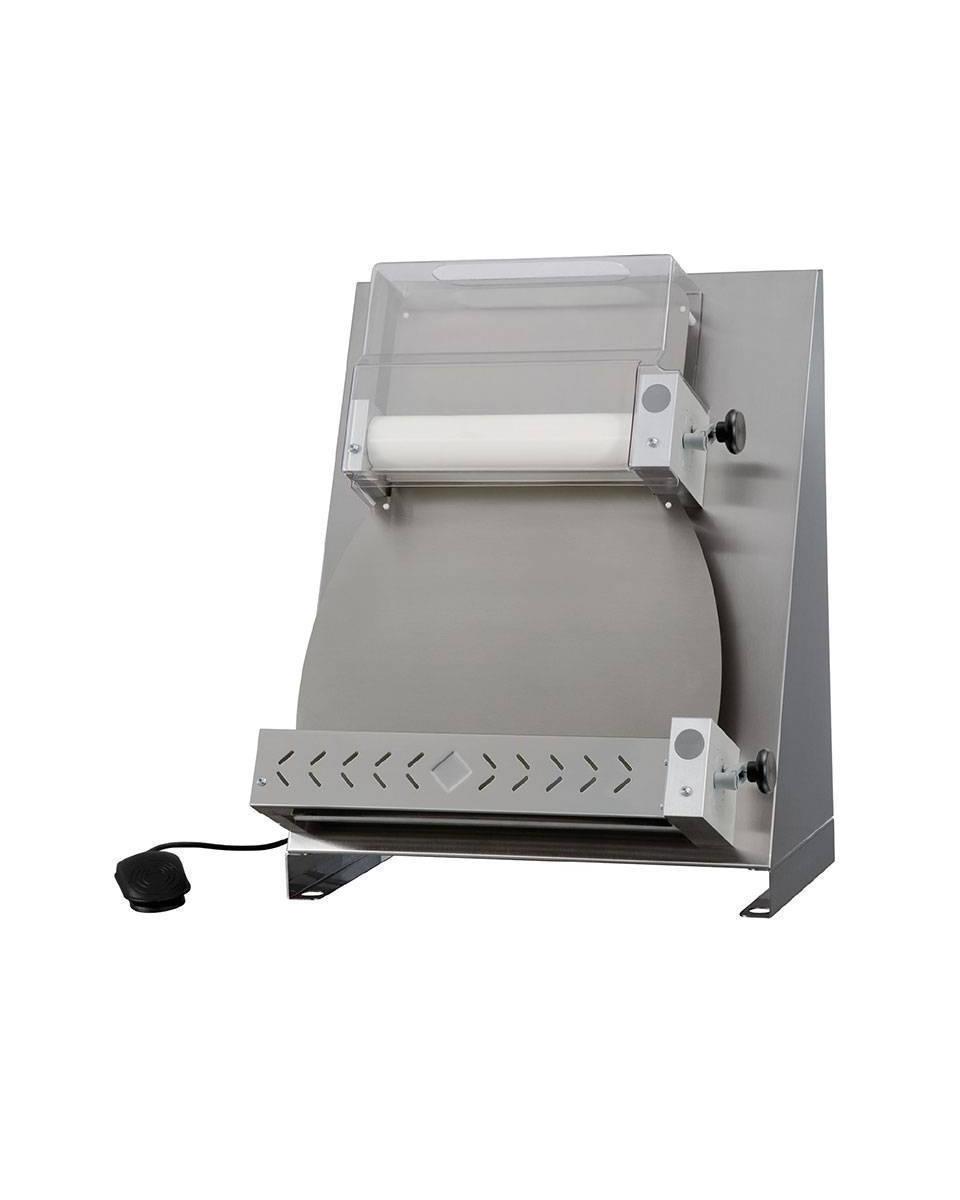 Pizza-Teigausrollmaschine - Ø 42 cm - 2 Brötchen - Inkl. Fußpedal - P42 / XV - Diamond