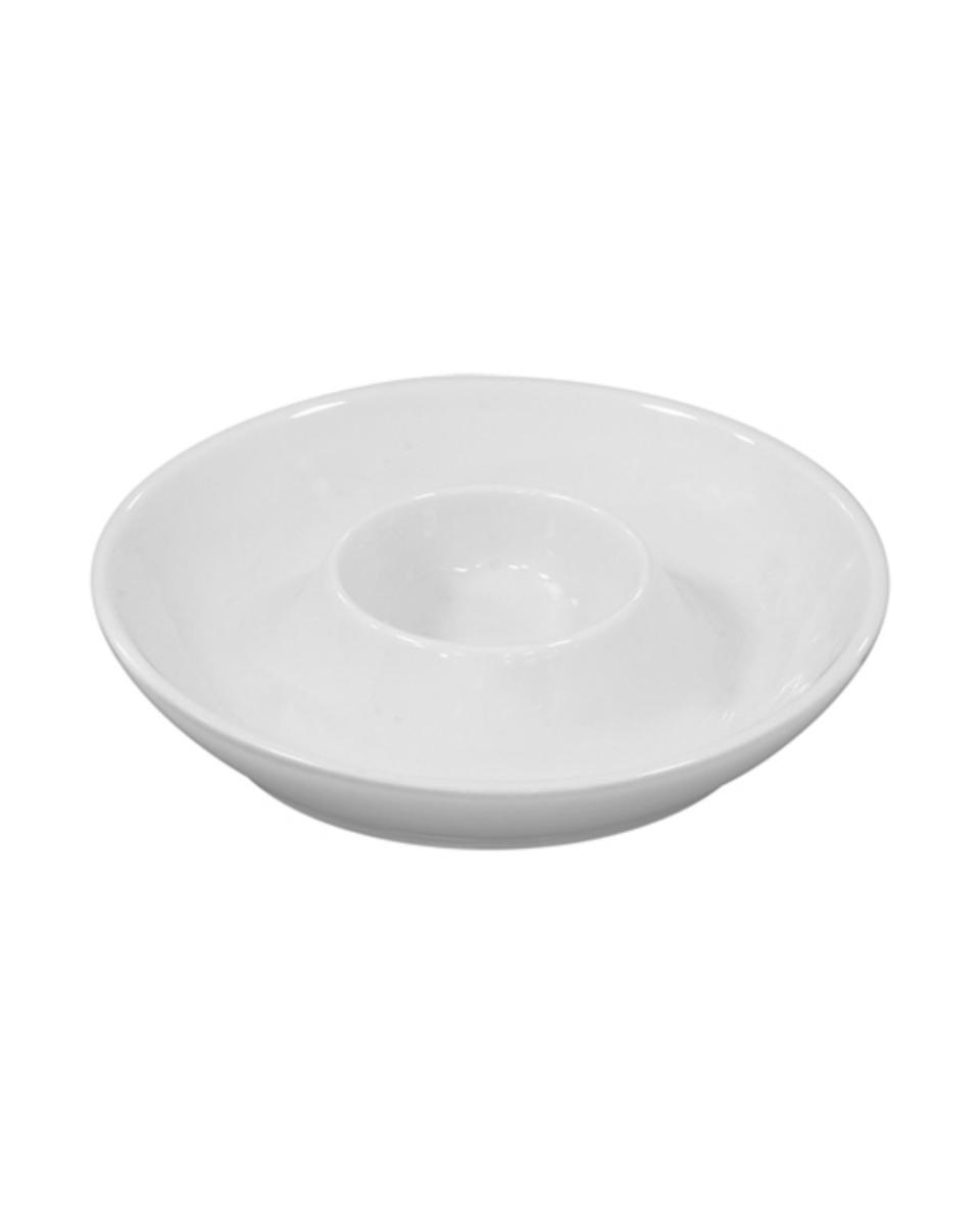 Eierbecher mit fester Untertasse - Ø 11 cm - Porzellan - 931017