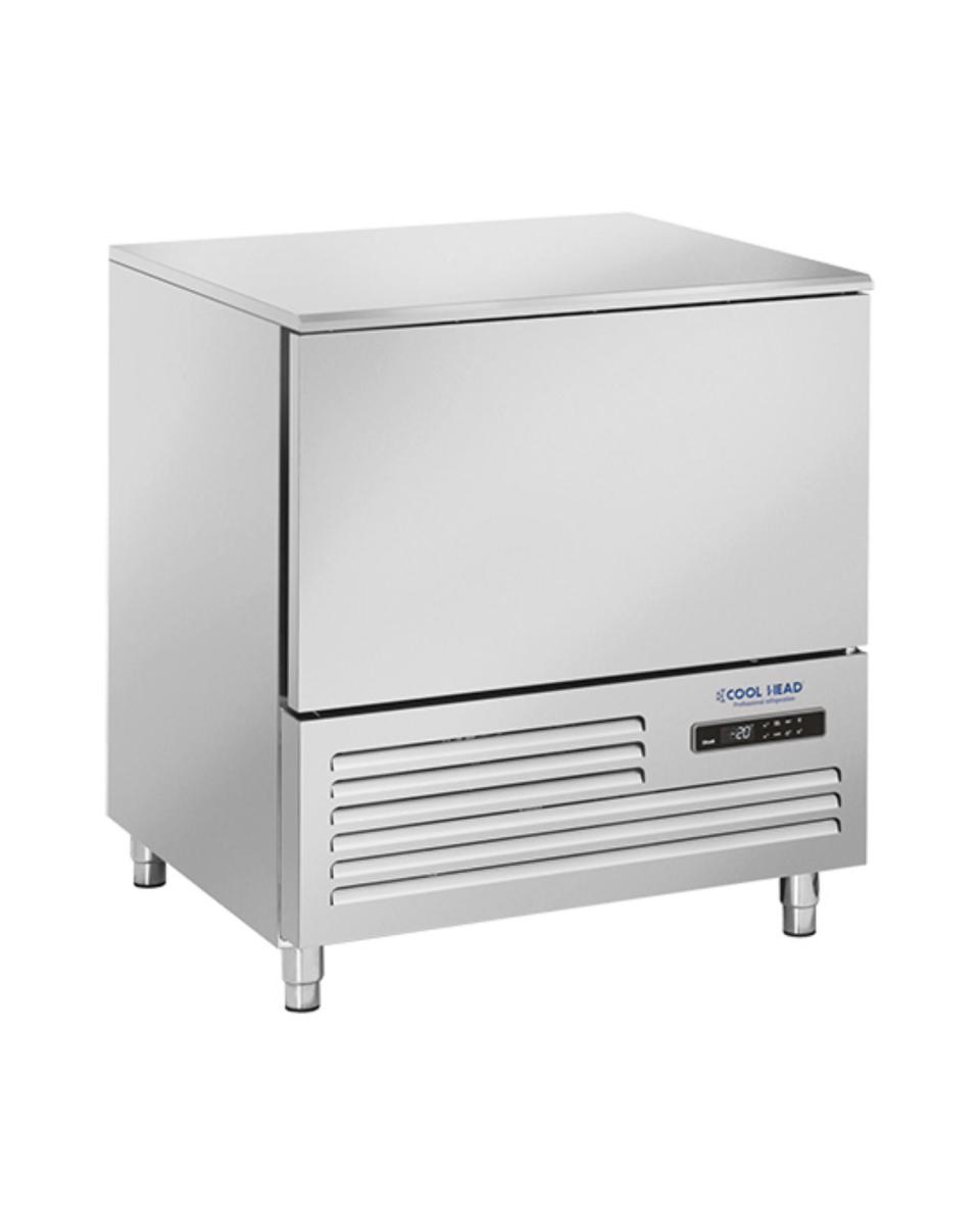 Schnellkühler/Gefrierschrank - H 83 x 76 x 71 CM - 105 KG - 220-240 V - 449 W - Belüftet - R452A - Edelstahl - +90°>+3°C / +90°>-18°C - Kühlen Kopf - 712510