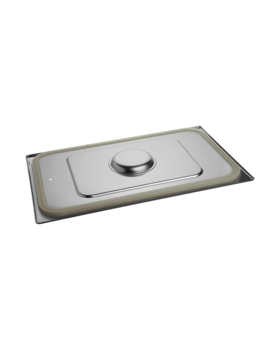 Deckel Gastronorm – 1/1 GN – 53 x 32,5 cm – Edelstahl – mit Silikon-Dichtungsrand – Caterchef – 953515