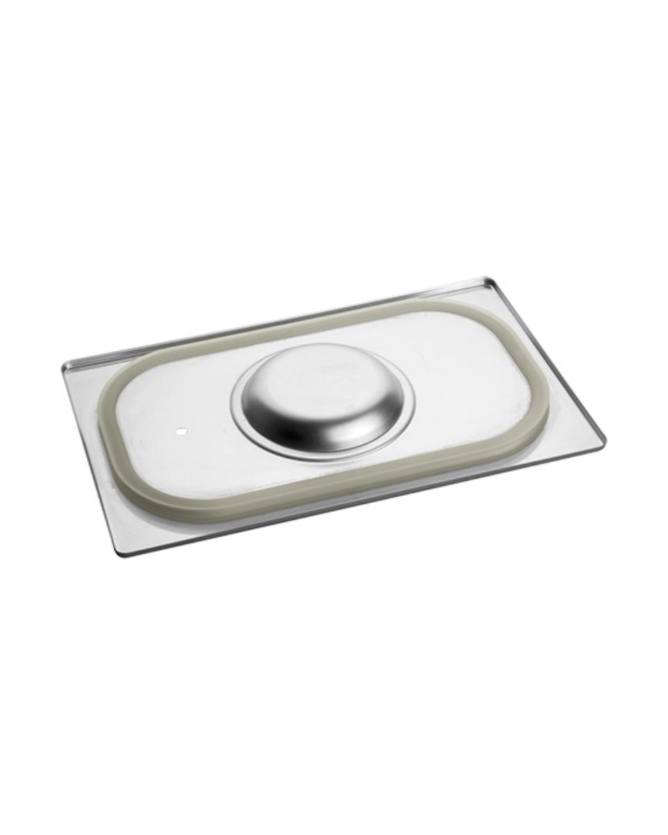 Deckel Gastronorm - 1/4 GN - 26,5 x 16,2 CM - Edelstahl - Mit Silikondichtkante - Caterchef - 953525