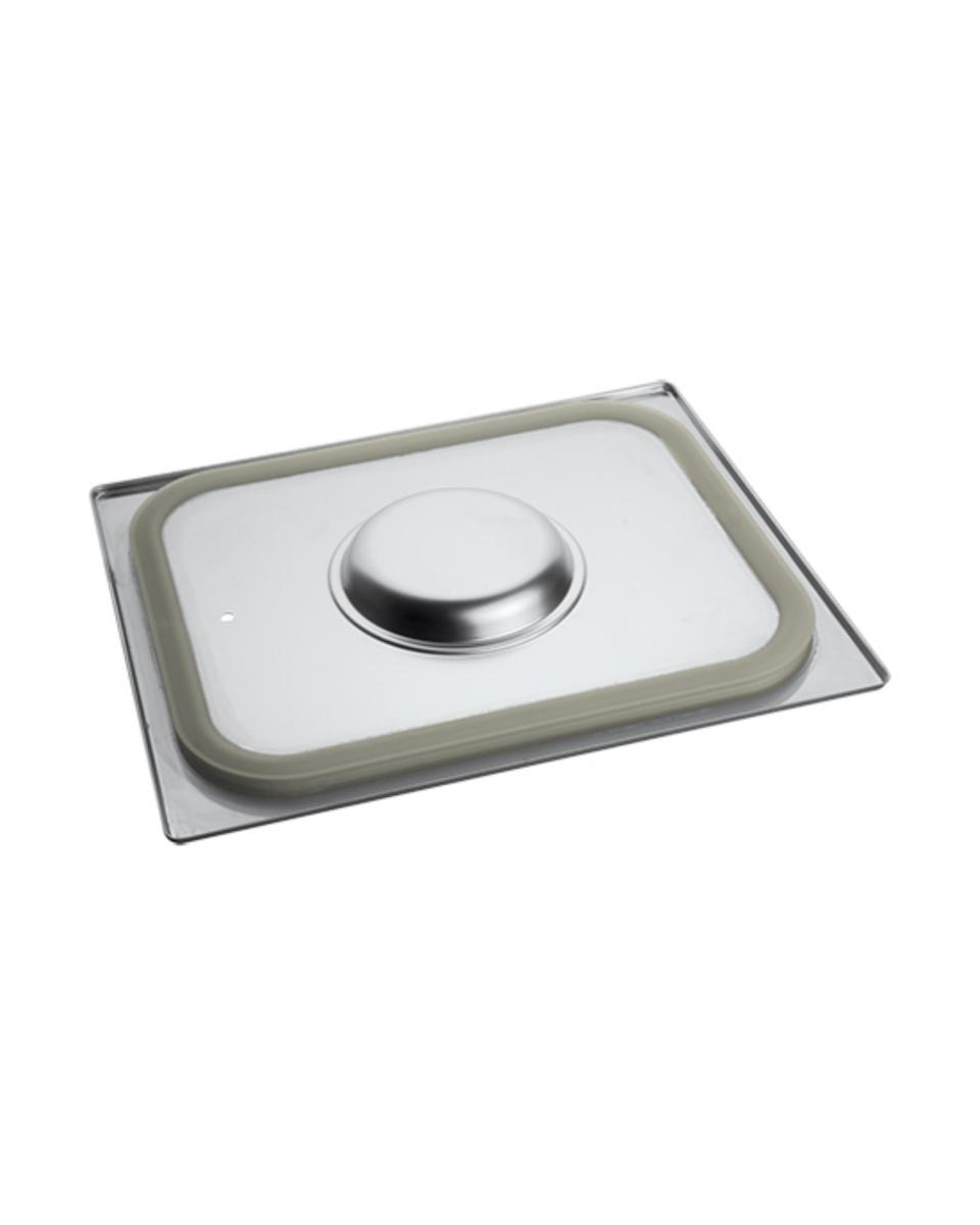 Deckel Gastronorm – 1/2 GN – 32,5 x 26,5 cm – Edelstahl – mit Silikondichtkante – Caterchef – 953545