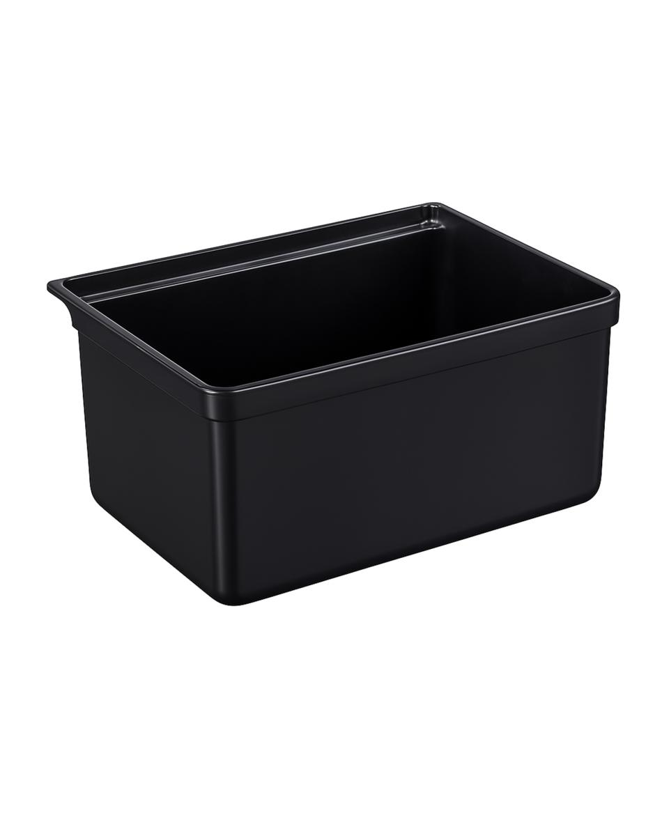 Abfallbehälter für Servierwagen - 9 Liter - H 17,5 x 33 x 23 cm - Schwarz - Kunststoff - G-Line
