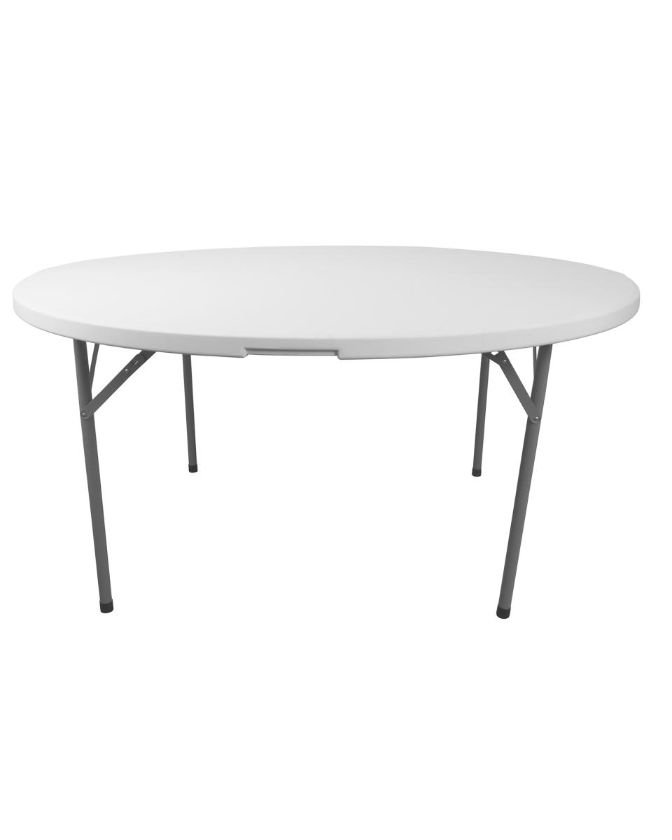 Tisch - klappbar - rund - H 74 x B 152 CM - Weiß - G-Line