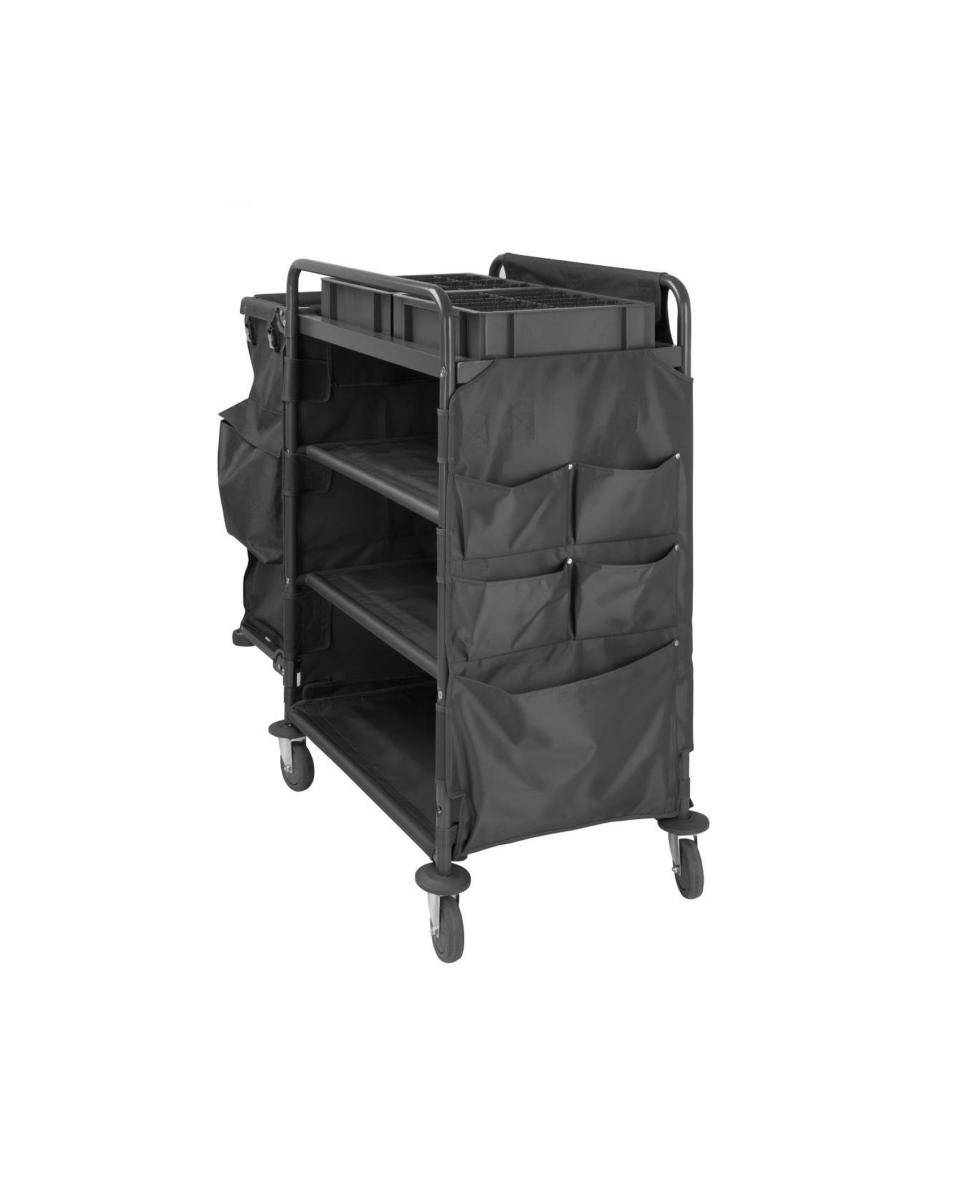 Schoonmaaktrolley - Zwart - Jantex