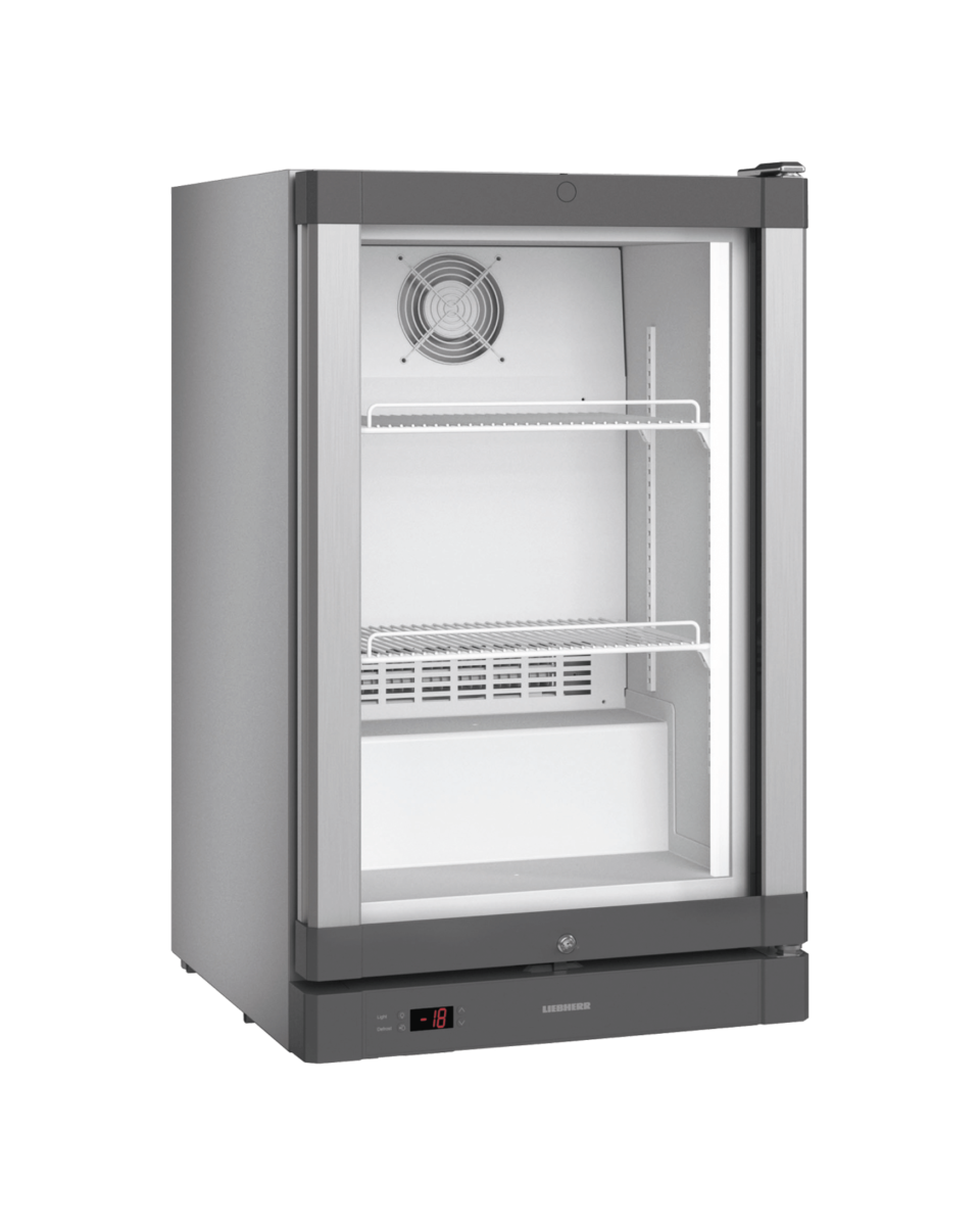 Gastro Gefrierschränke Glastür - Stahlgrau - 66 Liter - 1 Tür - Liebherr - Fv 913-41