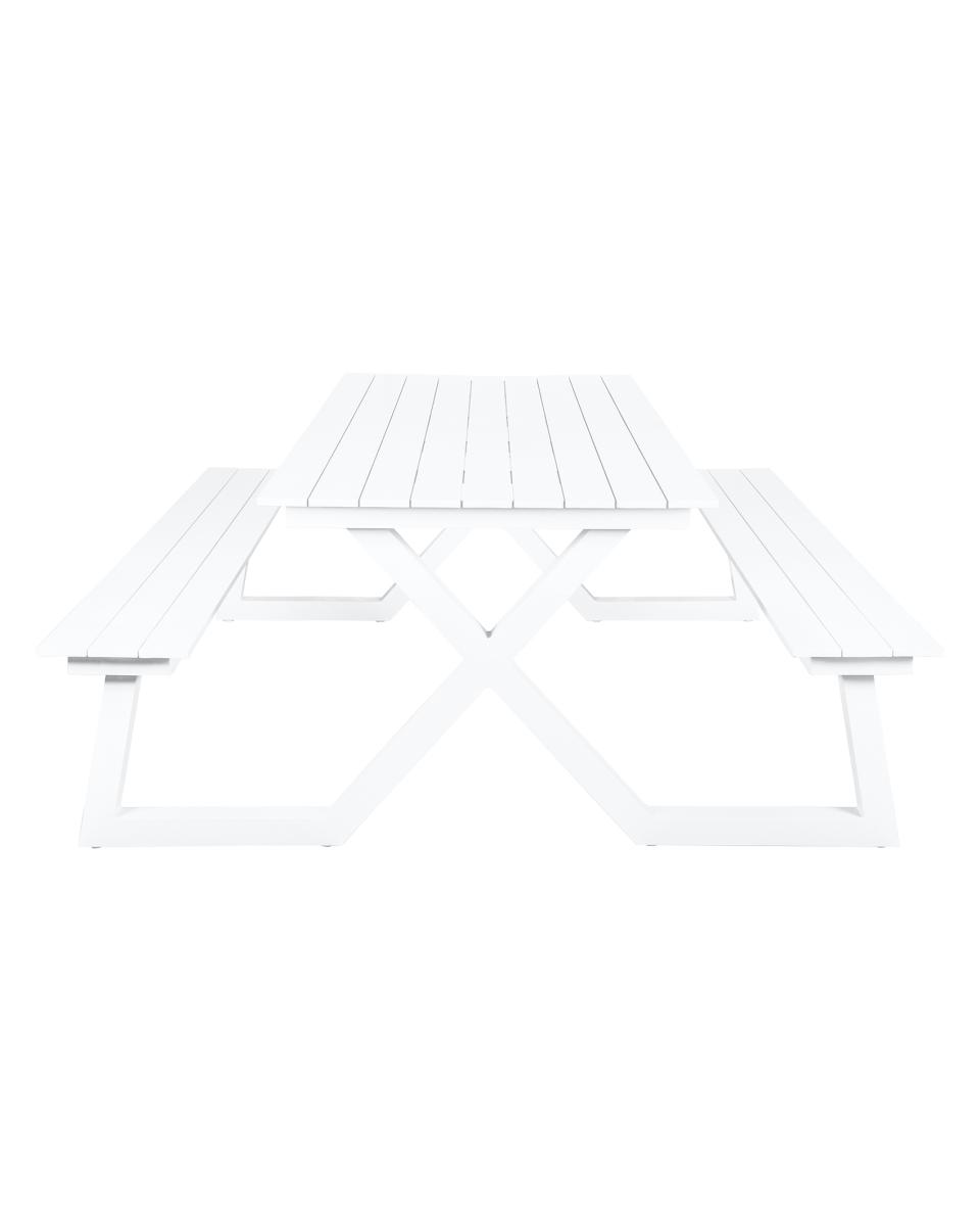 Picknicktisch - Weiß - Aluminium - 44384