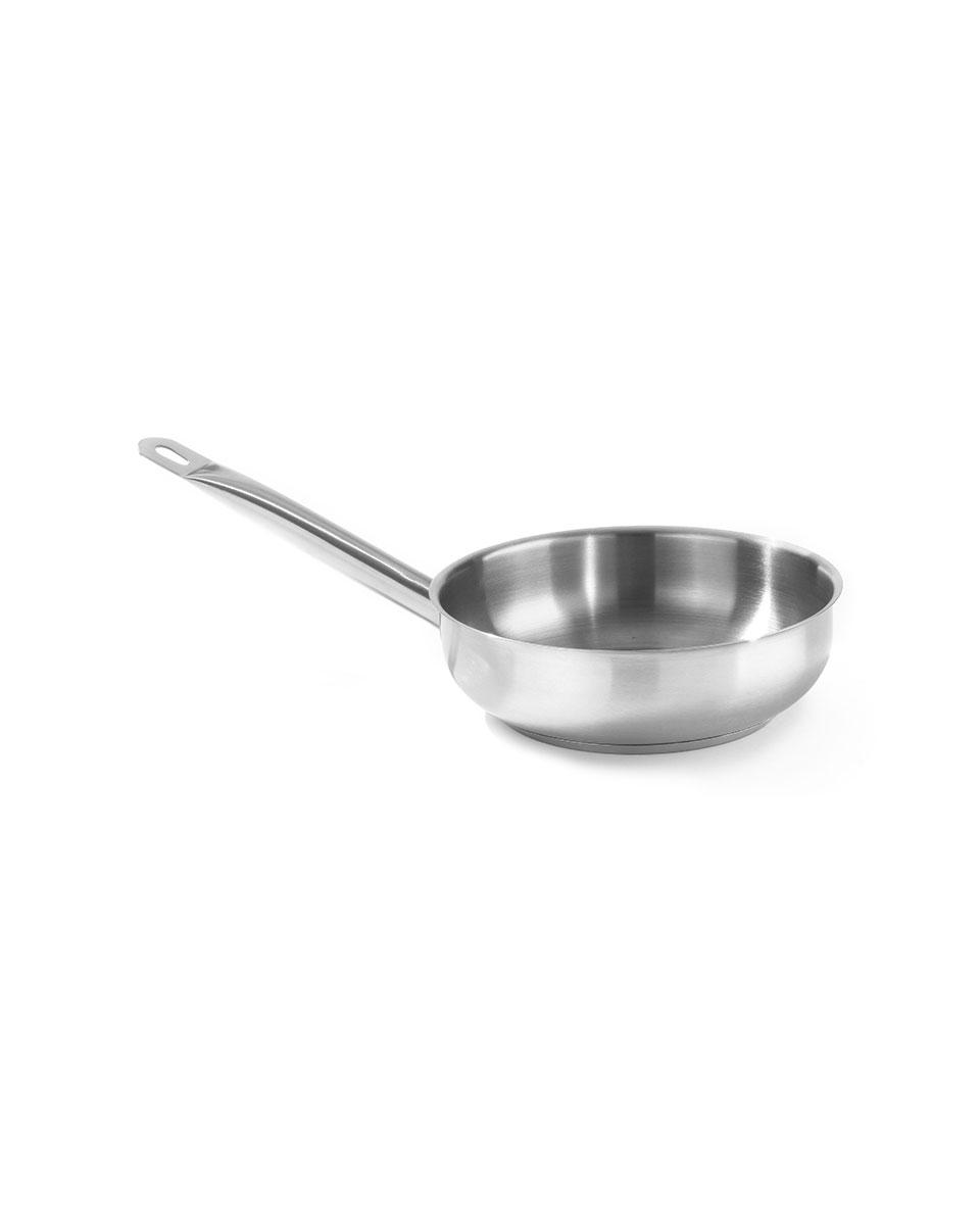 Sauteuse - ohne Deckel - Edelstahl - H 7,5 x 21 x 39,5 cm - Hendi - 839409