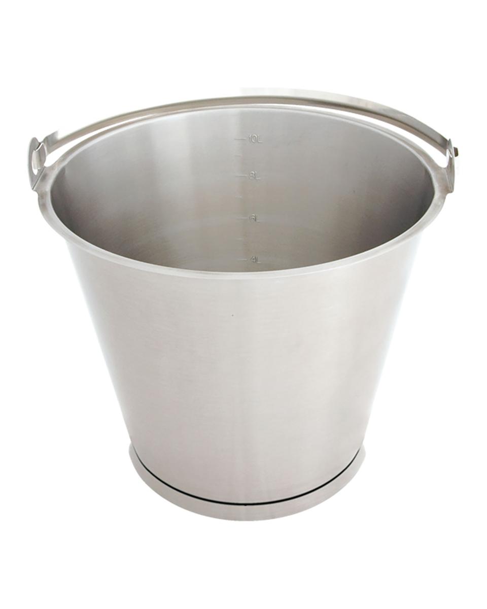 Eimer - Edelstahl - Mit Bodenreifen - 10 Liter - G-Line