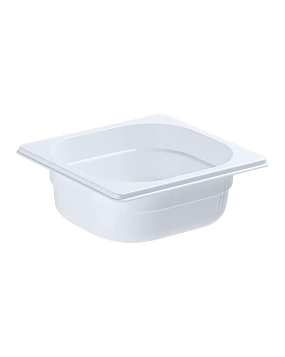Gastronormbehälter - Polycarbonat - Weiß - 1/6 GN - 100 mm - Promoline