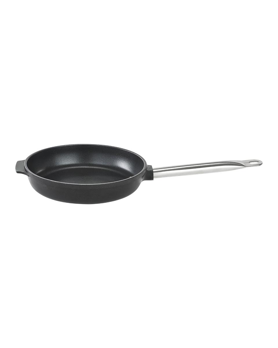 Bratpfanne - Ø24 x H 5,5 cm - Aluminium - Titan - Induktion - Edelstahlgriff - G-Line