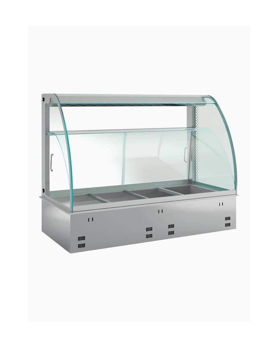 Warmhaltevitrine - Belüftet - Mit Luftbefeuchter - 2 x 1/1 GN - Diamond - DPA/CVV08