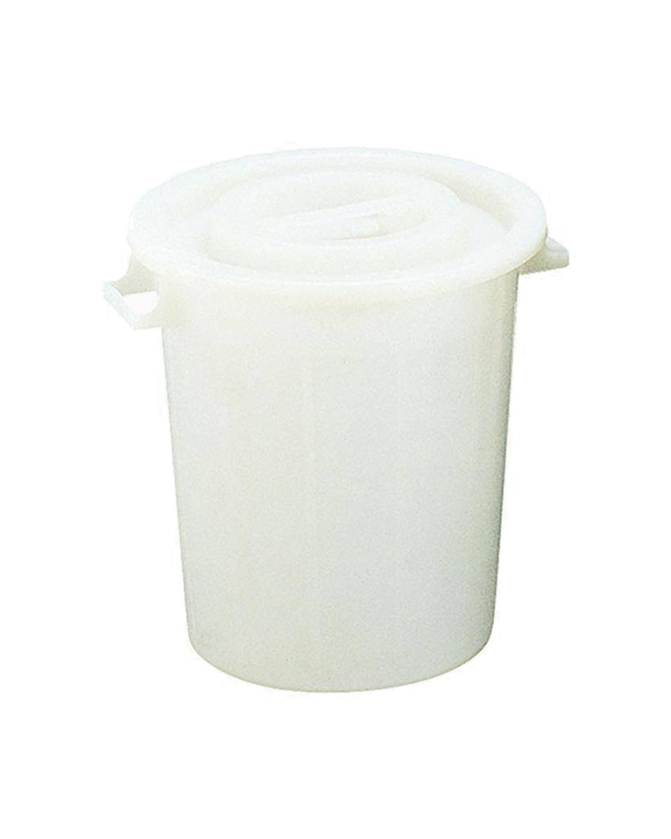 Abfallbehälter mit Deckel - 50 L - Weiß - 956001
