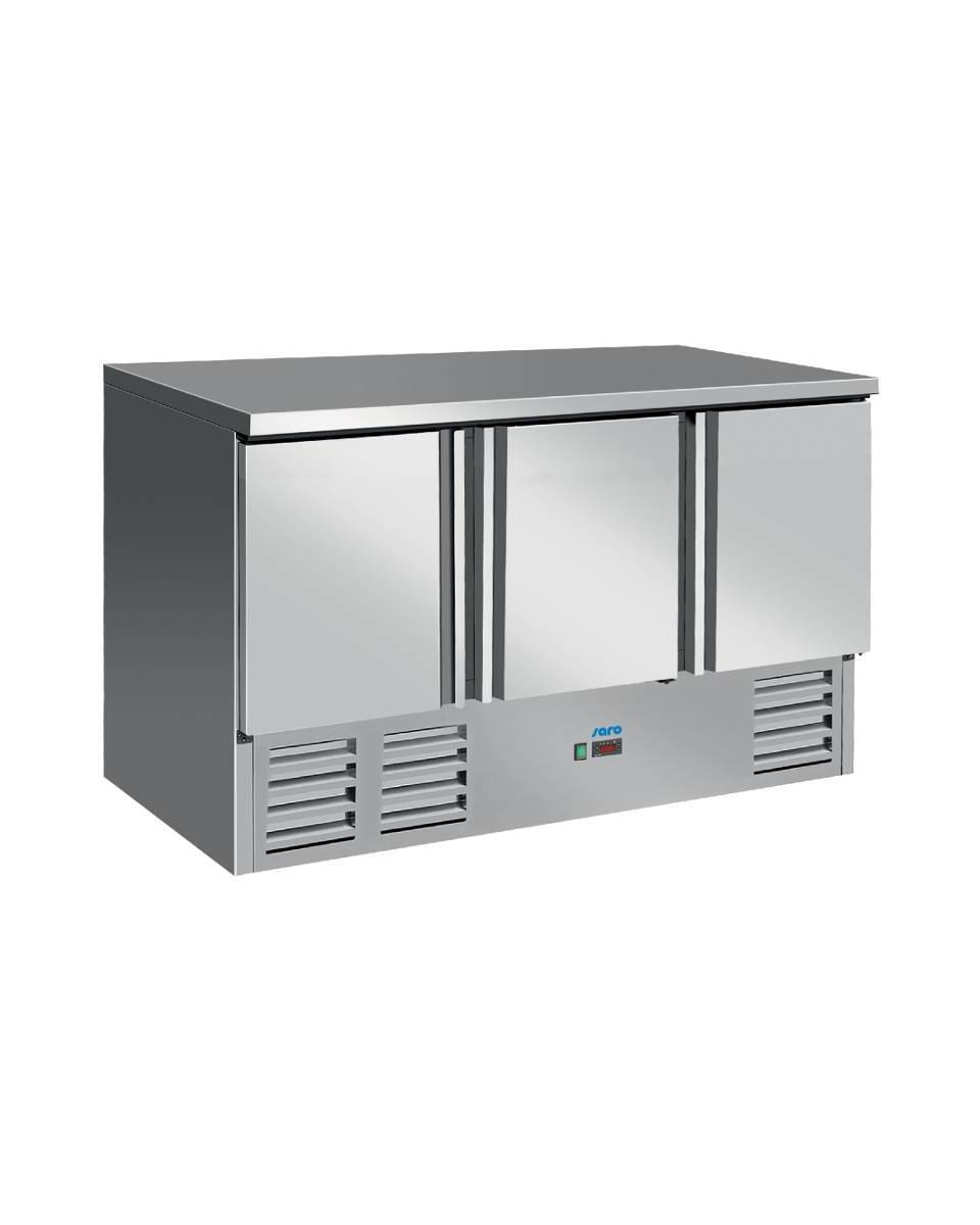 Kühltisch - 3 Türen - H 89 x B 136,5 cm - Edelstahl - Saro - 323-1004