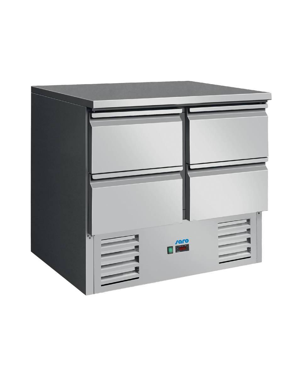 Kühltisch - H 89 x B 90 cm - Edelstahl - Saro - 323-1009