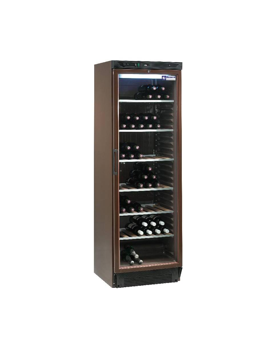 Weinkühlschrank – 90 Flaschen – 380 Liter – 1 Glastür – Schwarz