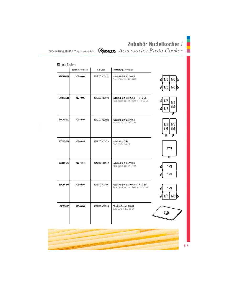 Nudelkorb - Set 2x 1/3 GN - Saro - 423-4020