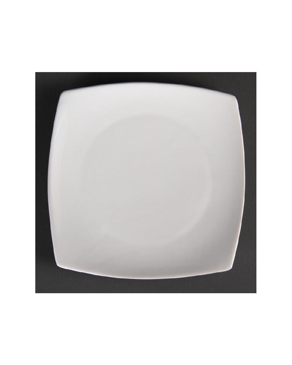Olympia Whiteware Quadratische Teller mit abgerundeten Ecken - U170