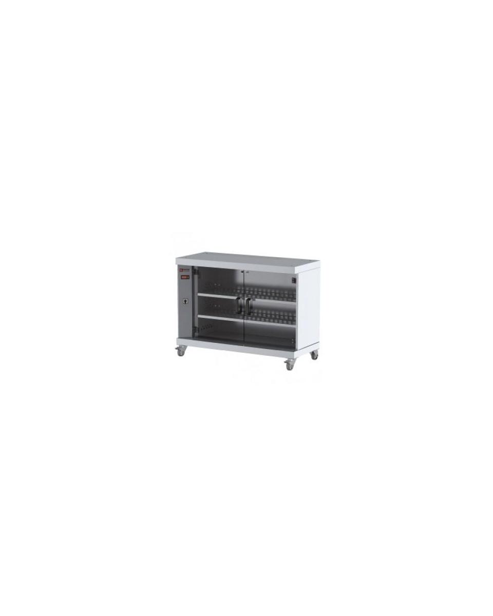 Warmhaltevitrine Hähnchengrill - 60 Hähnchen - Räder - Diamond - RVC60-MX