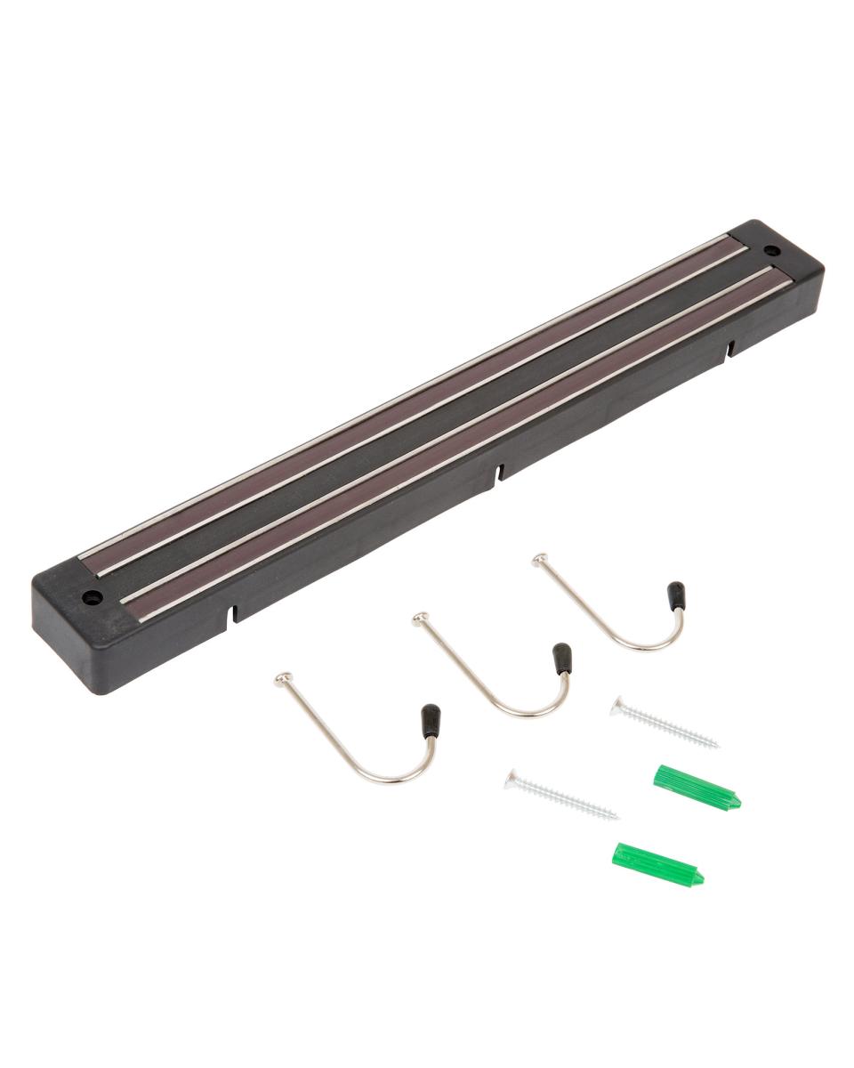 Messermagnet - Inkl. 3 Haken – L 33 cm – Schwarz – G-Line