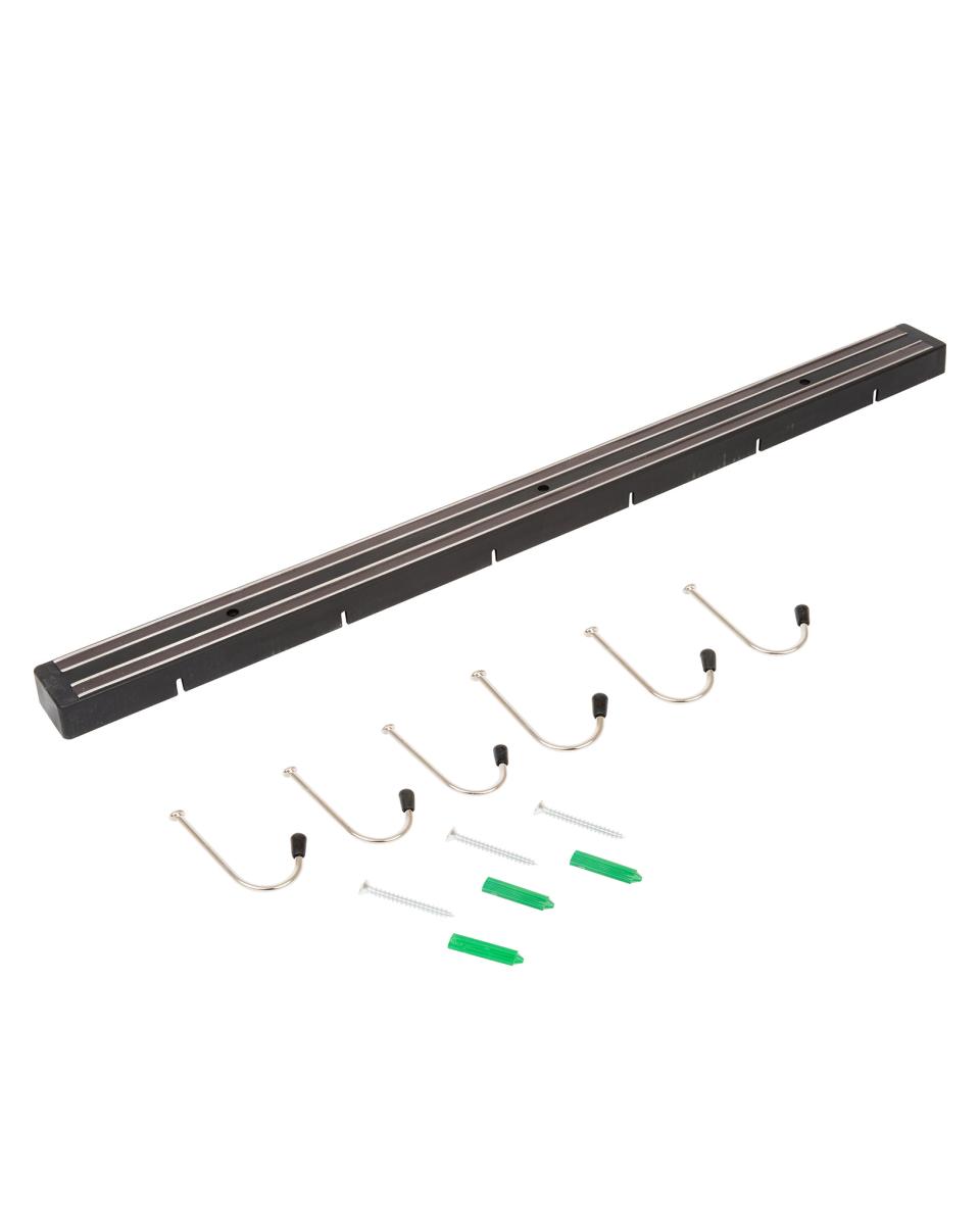 Messermagnet - Inkl. 6 Haken – L 60 CM – Schwarz – G-Line