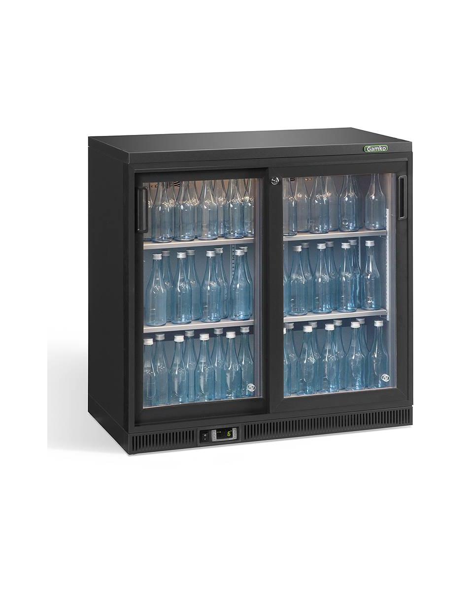 Kühlschrank Glastür - Maxiglas - Flaschenkühler - 2 Schiebetüren - Gamko - MG2/250SD