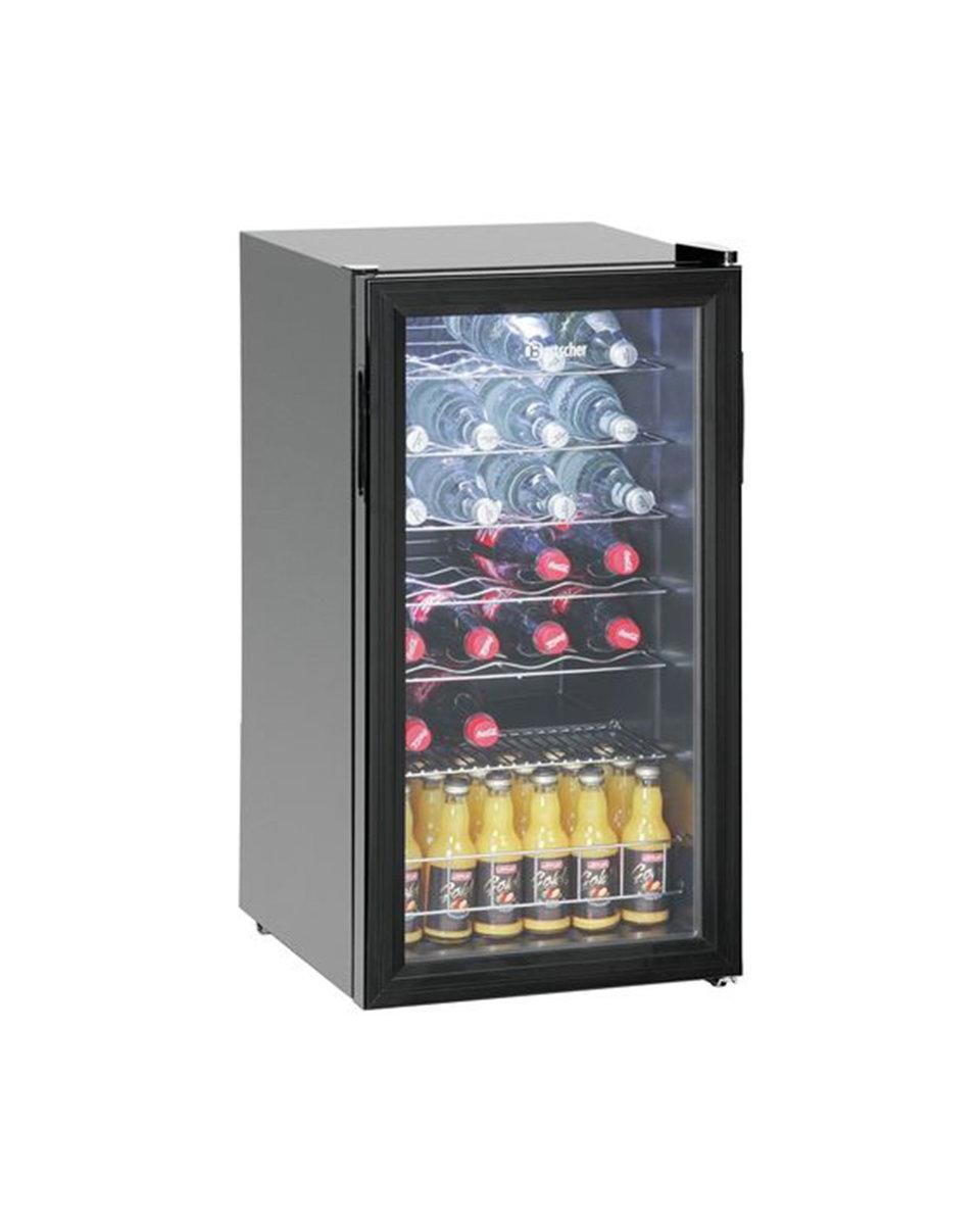 Displaykühlschrank - 88 Liter - 1 Tür - Schwarz - Bartscher - 700082G