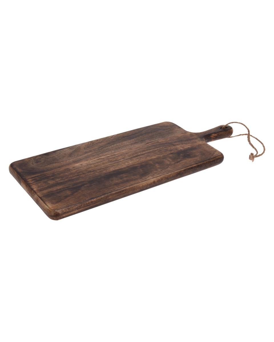 Serviertablett - H 2,5 x 39 x 15,5 cm - Gebrannt - Mangoholz - G-Line