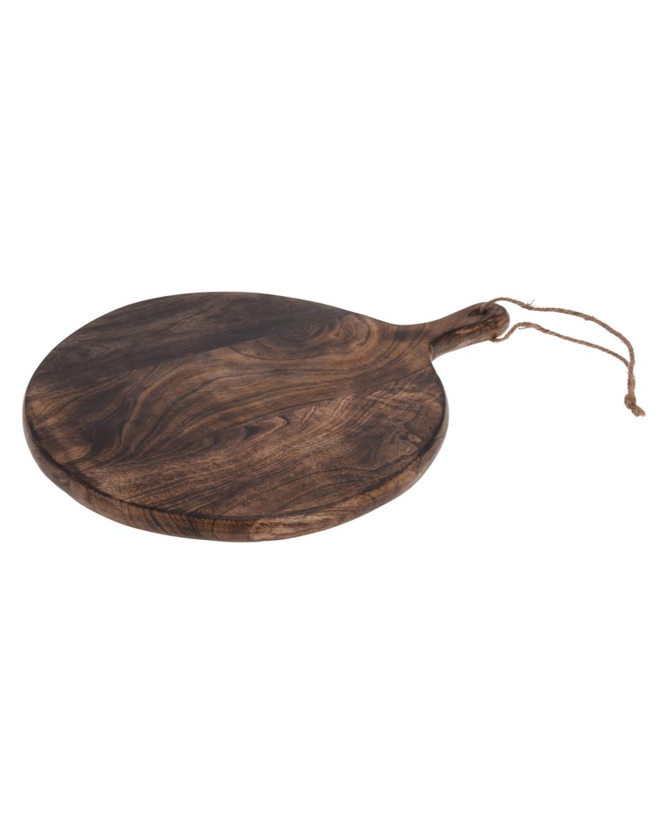 Serviertablett - Ø29 x H 2,3 CM - Gebrannt - Mangoholz - G-Line