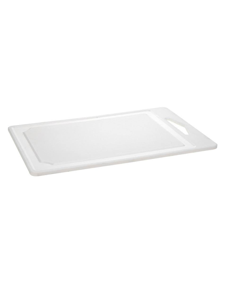 Schneidebrett - H 0,8 x 38,5 x 26,5 cm - Weiß - Kunststoff - G-Line