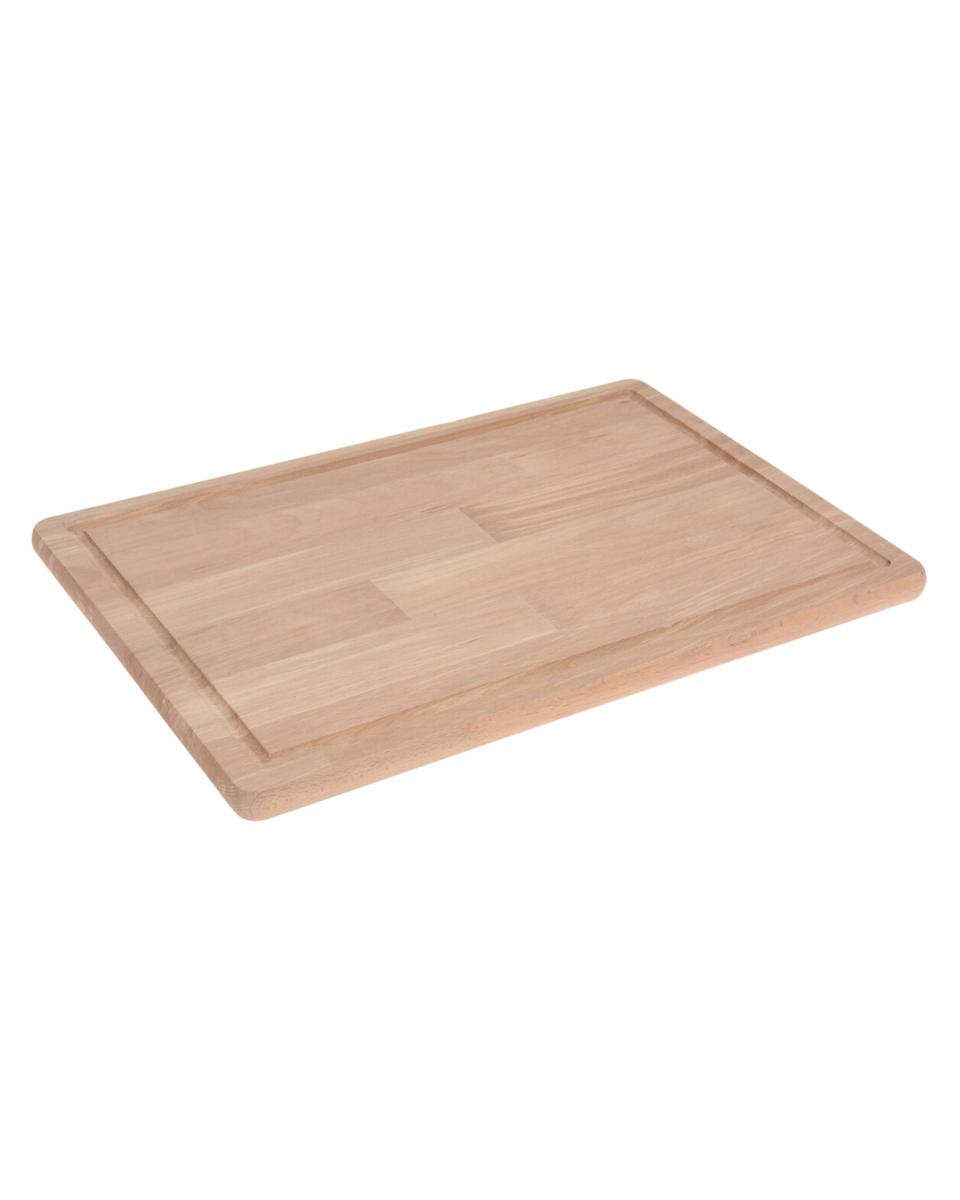 Schneidebrett - H 1,7 x 39 x 26 cm - Mit Saftrille - Buchenholz - G-Line