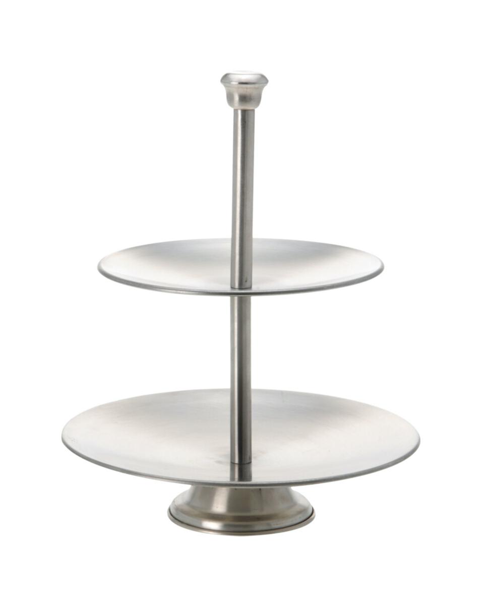 Etagere - Ø21,2 cm - 2 Ebenen - Edelstahl - Promoline