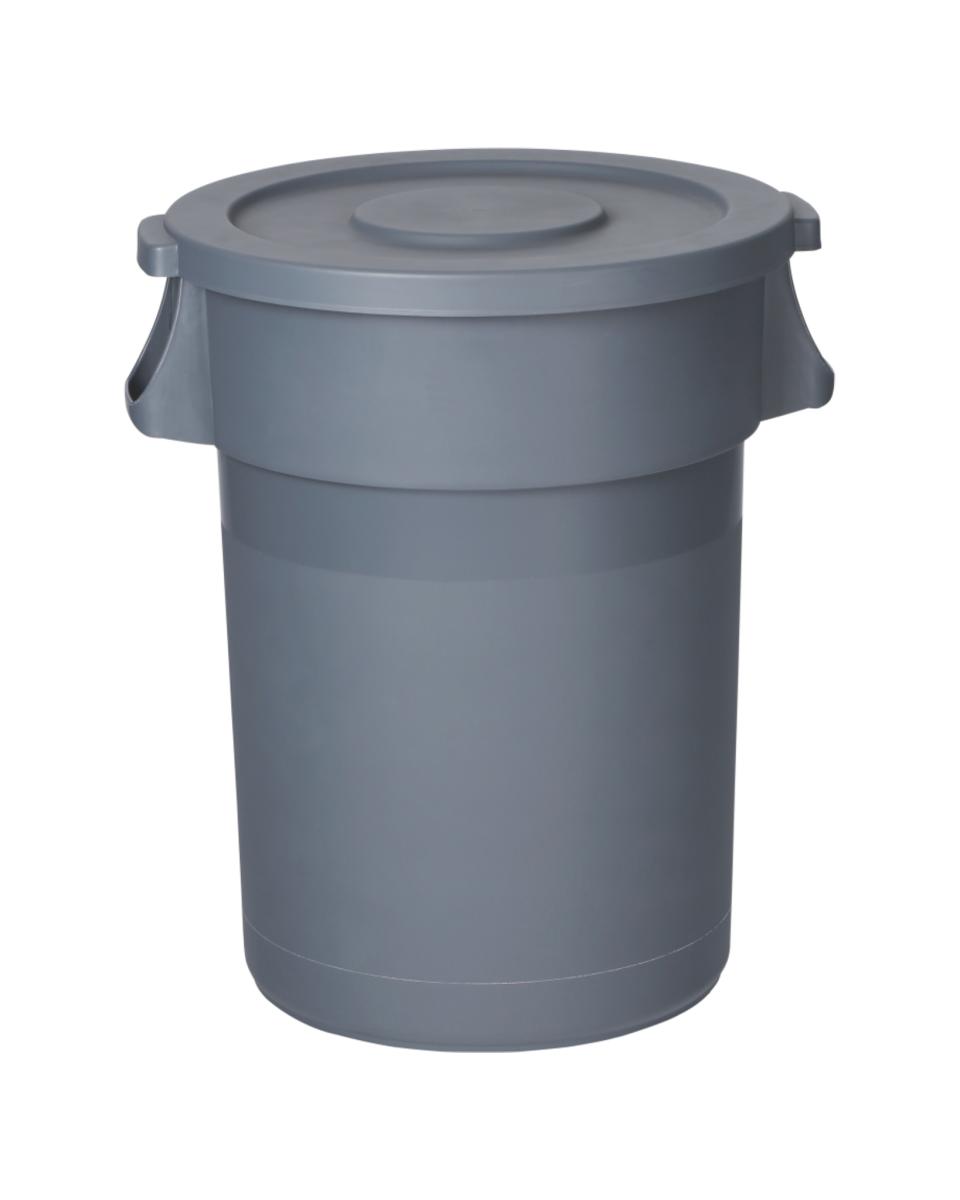 Abfallbehälter - Inkl. Deckel - 80 Liter - Grau - Promoline