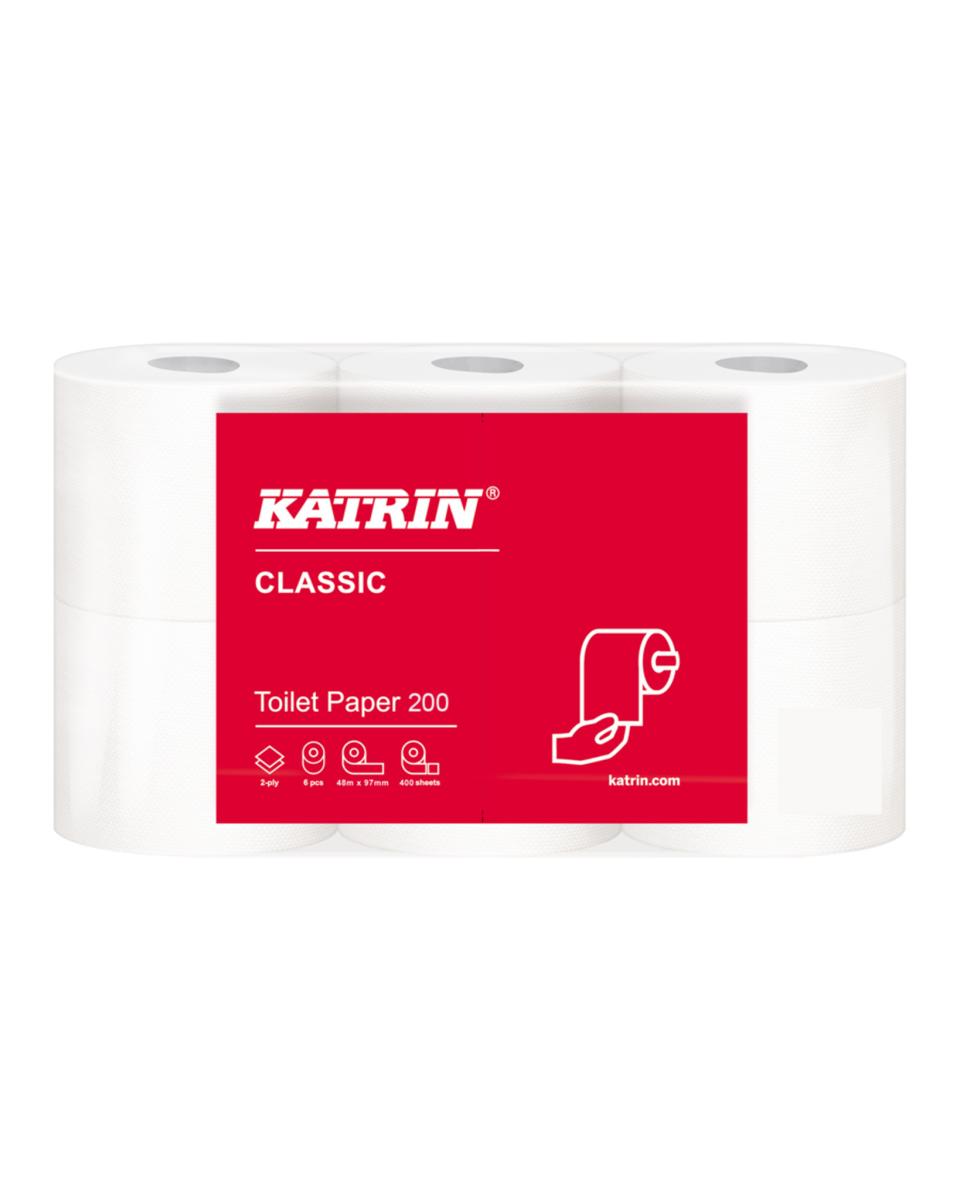 Toiletpapier - Professionele kwaliteit - Classic - 200 - Pak van 48 rollen - Katrin