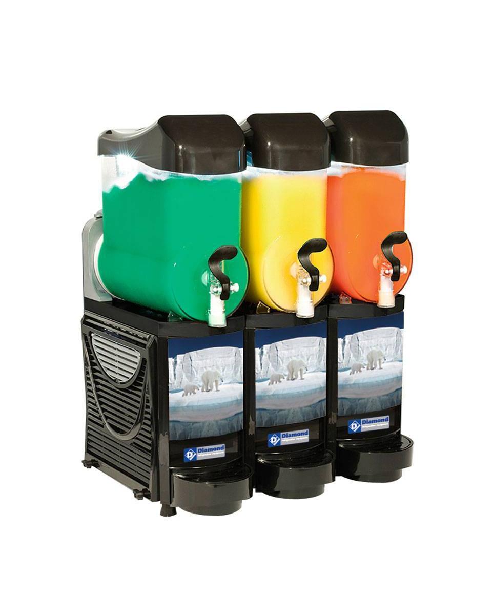 Slush-Maschine - 3 x 10 Liter - LED - FABY-3 / CB - Diamond