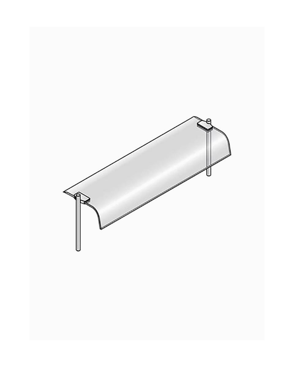 Hustenschutz - Mit gebogenem Glas - 78,5 x 36 x 40 cm - Diamond - DPA/V108