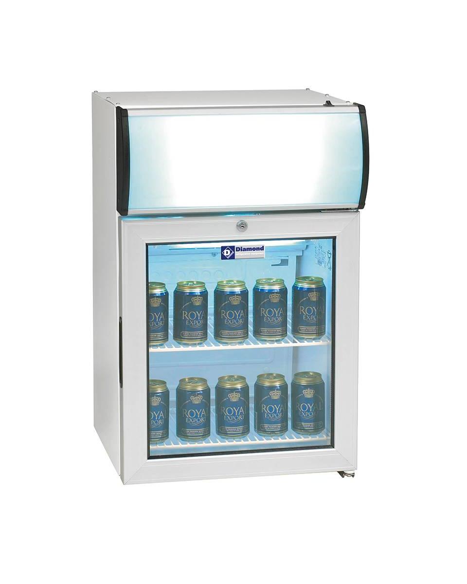 Kühlschrank - 60 L - Weiß - Leuchtkasten - Diamond