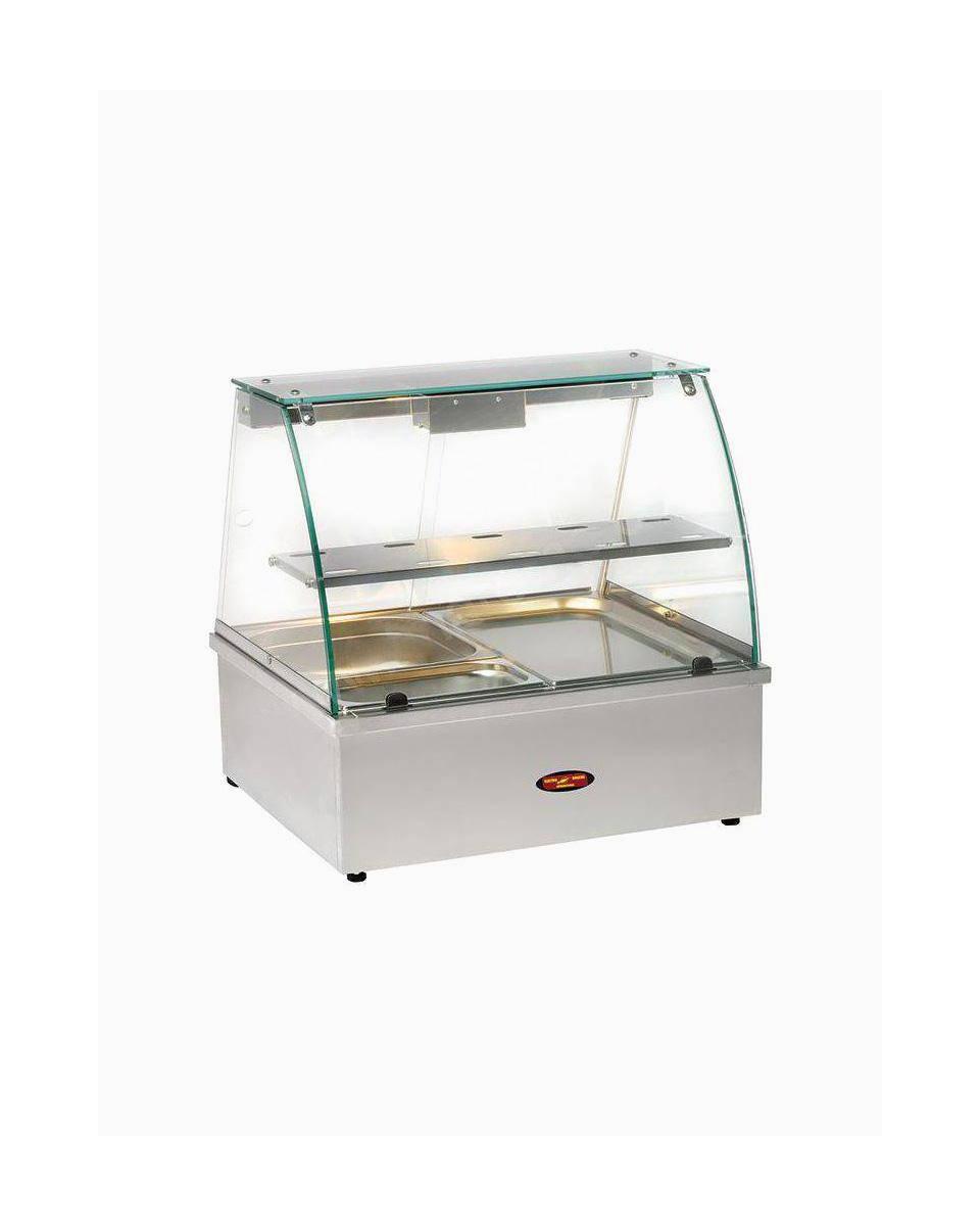 Warmhaltevitrine - Bain-Marie - Panorama - 2x GN1/1 - VBE-211 - Diamond