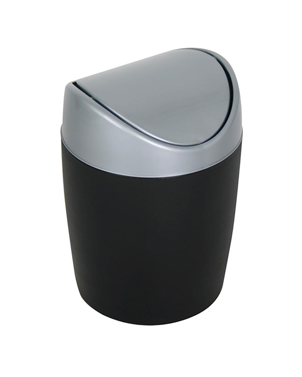 Tischabfalleimer - 1,5 Liter - Schwarz / Grau - 523963