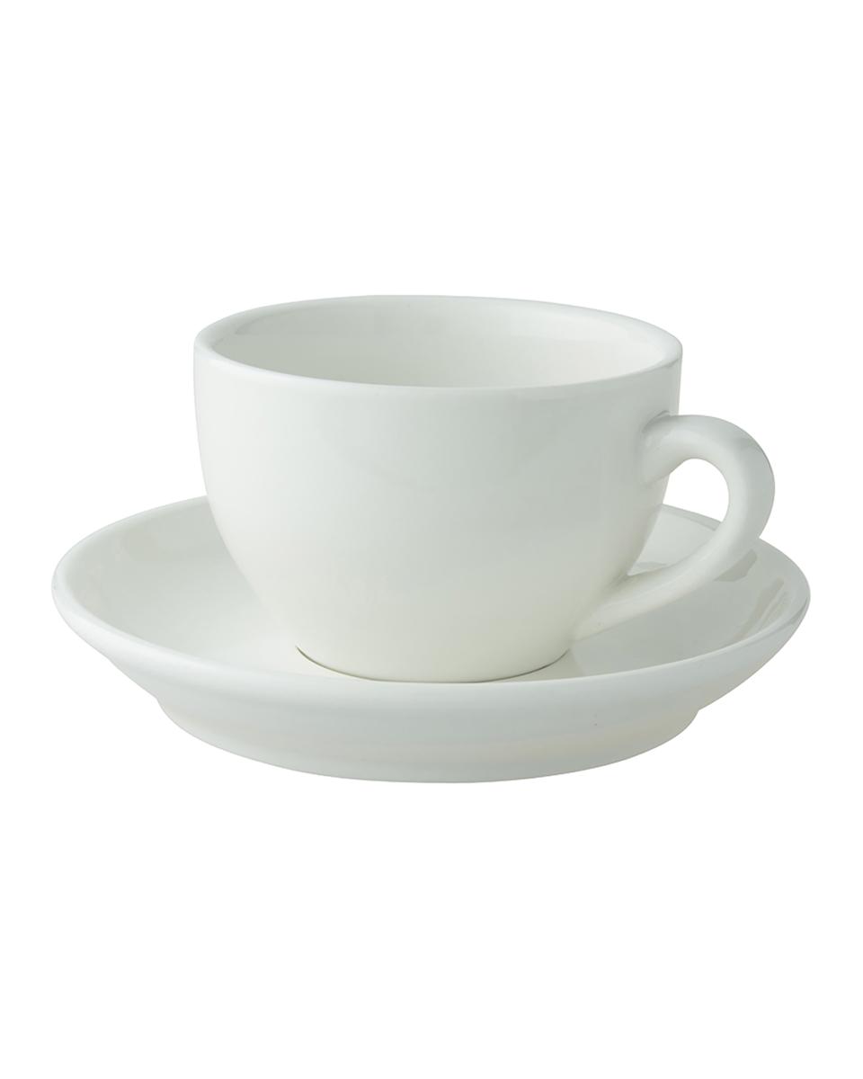 Cappuccinotasse und Untertasse - 18 CL - Weiß - 12 Stück - Palmer - Robusta - 129277