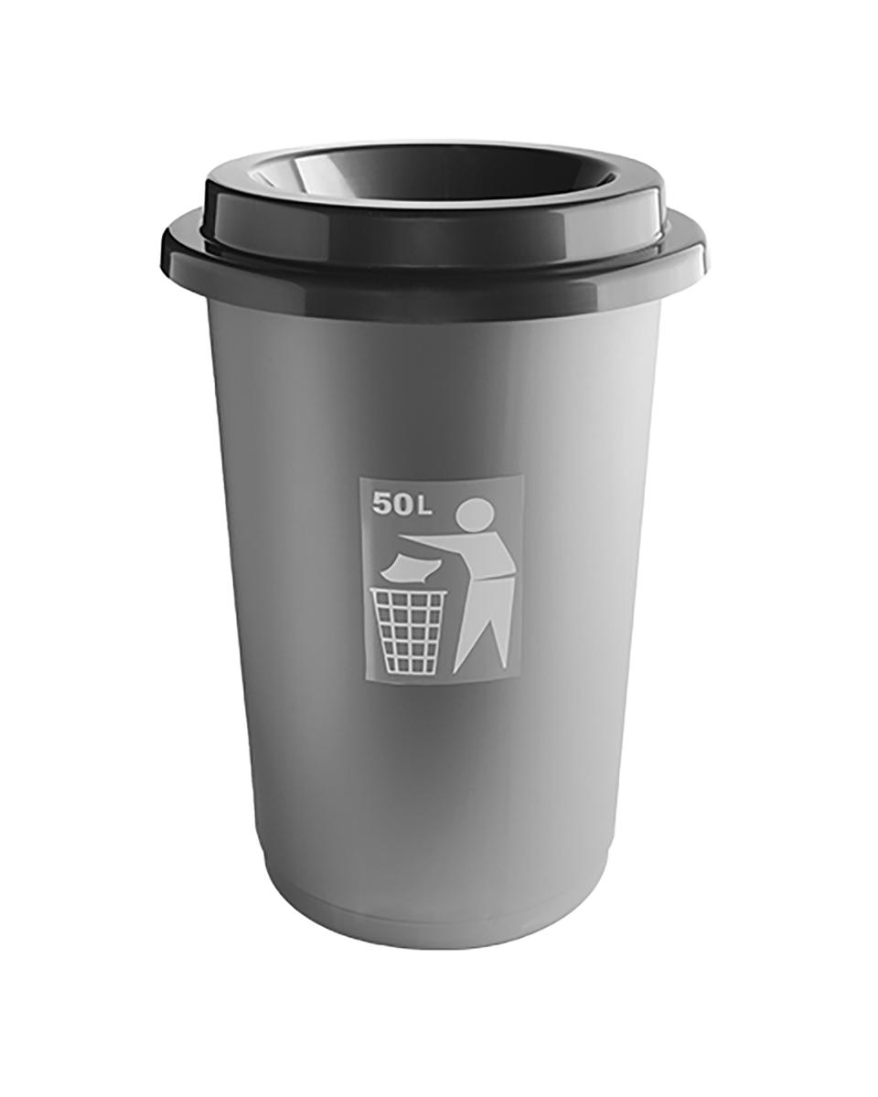 Abfallbehälter - 50 Liter - Grau - 650050