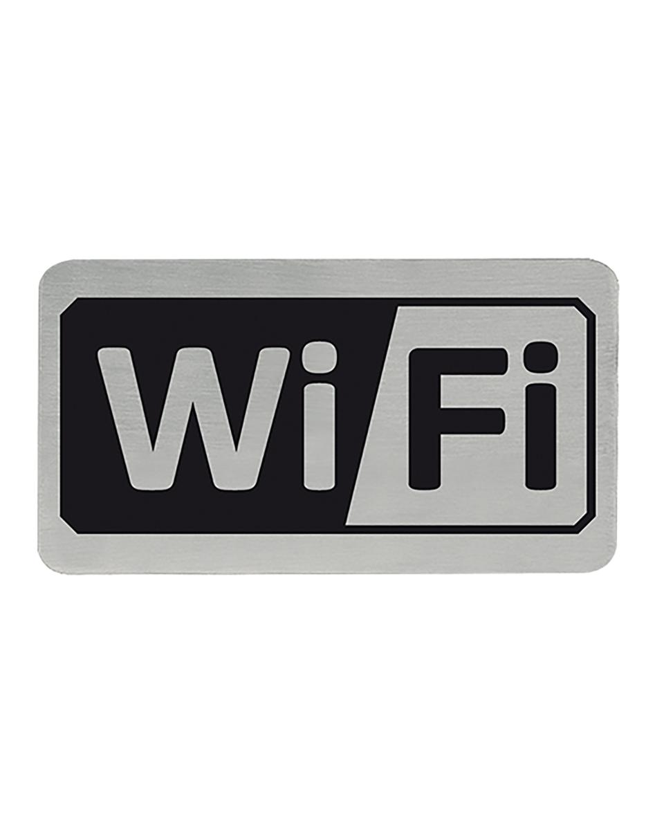 Schild - WiFi - 11 x 6 cm - Rechteckig - Edelstahl - 705217