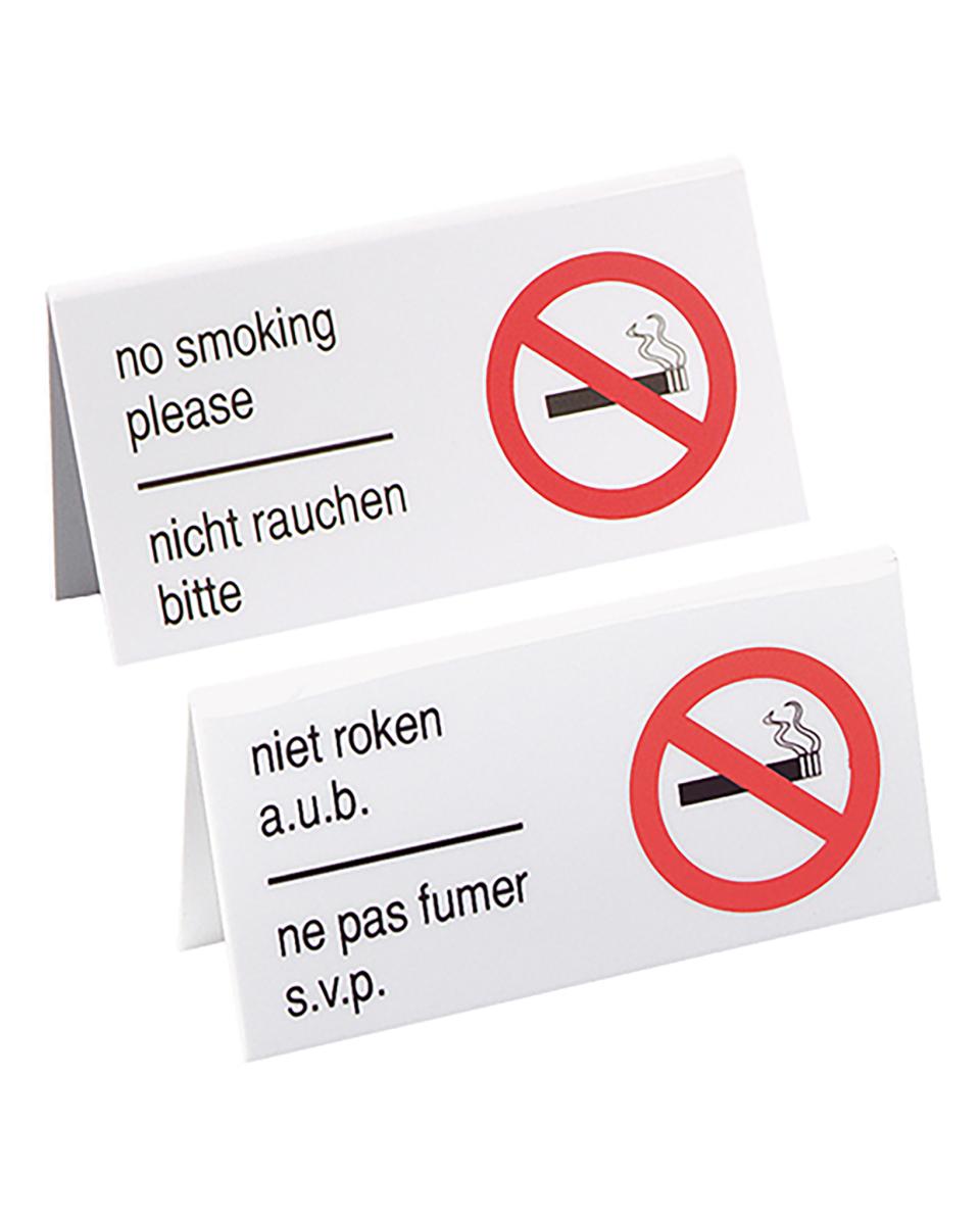 Schild - Nichtraucher - mehrsprachig - 6,5 x 13 cm - Kunststoff - 880040