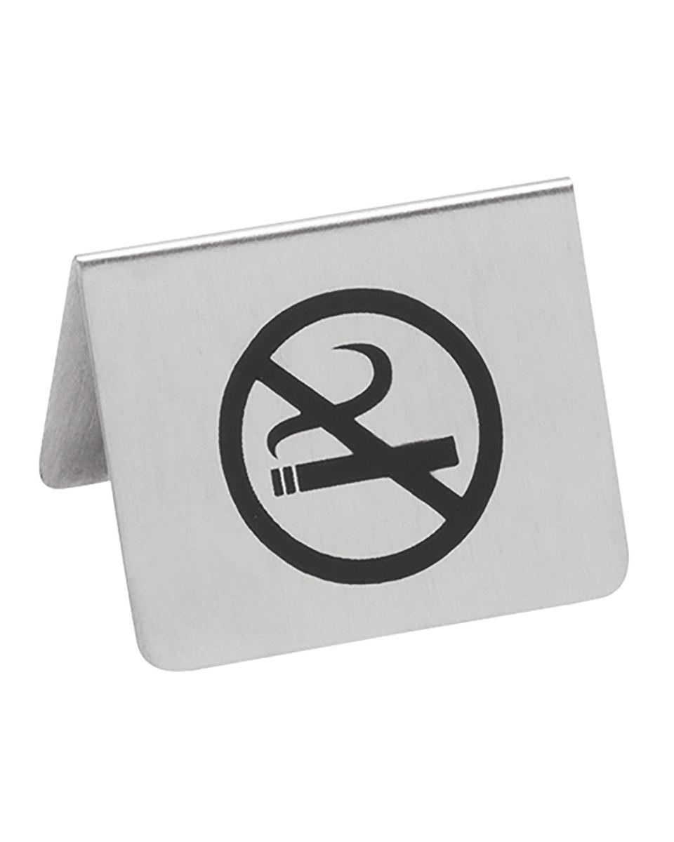 Tischaufsteller - Nichtraucher - 10 x 4,5 cm - Edelstahl - 705075